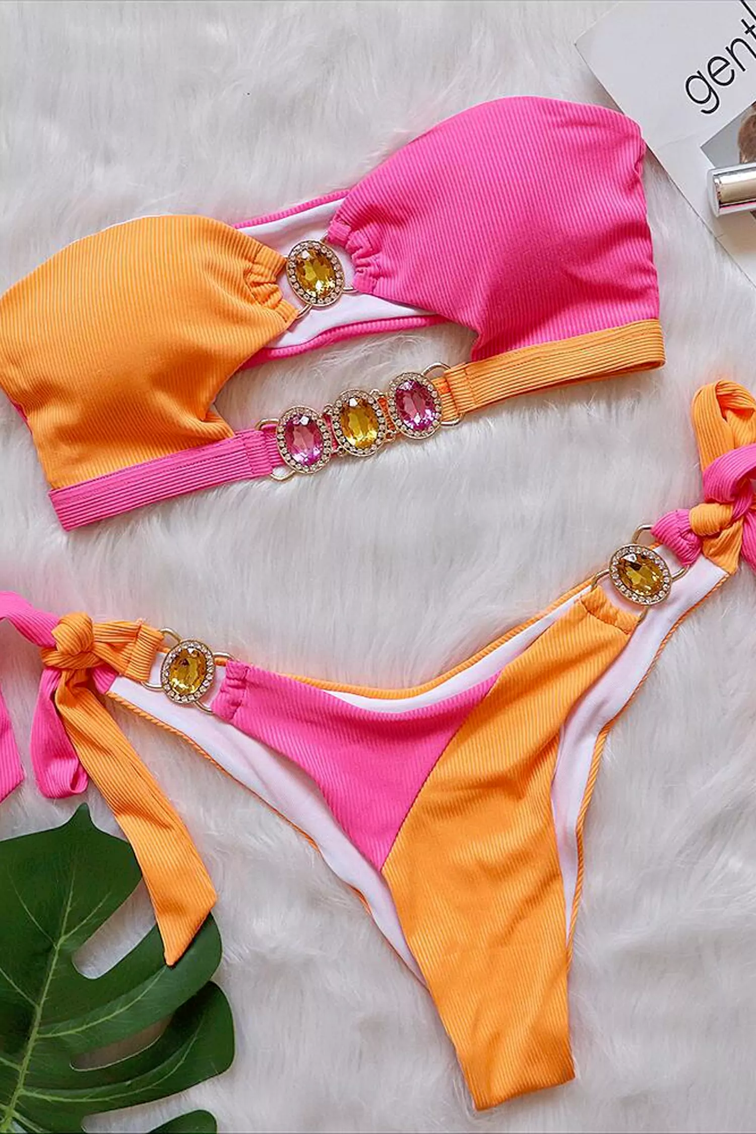 Rita Orange Diamond Bikini-CATCHALL