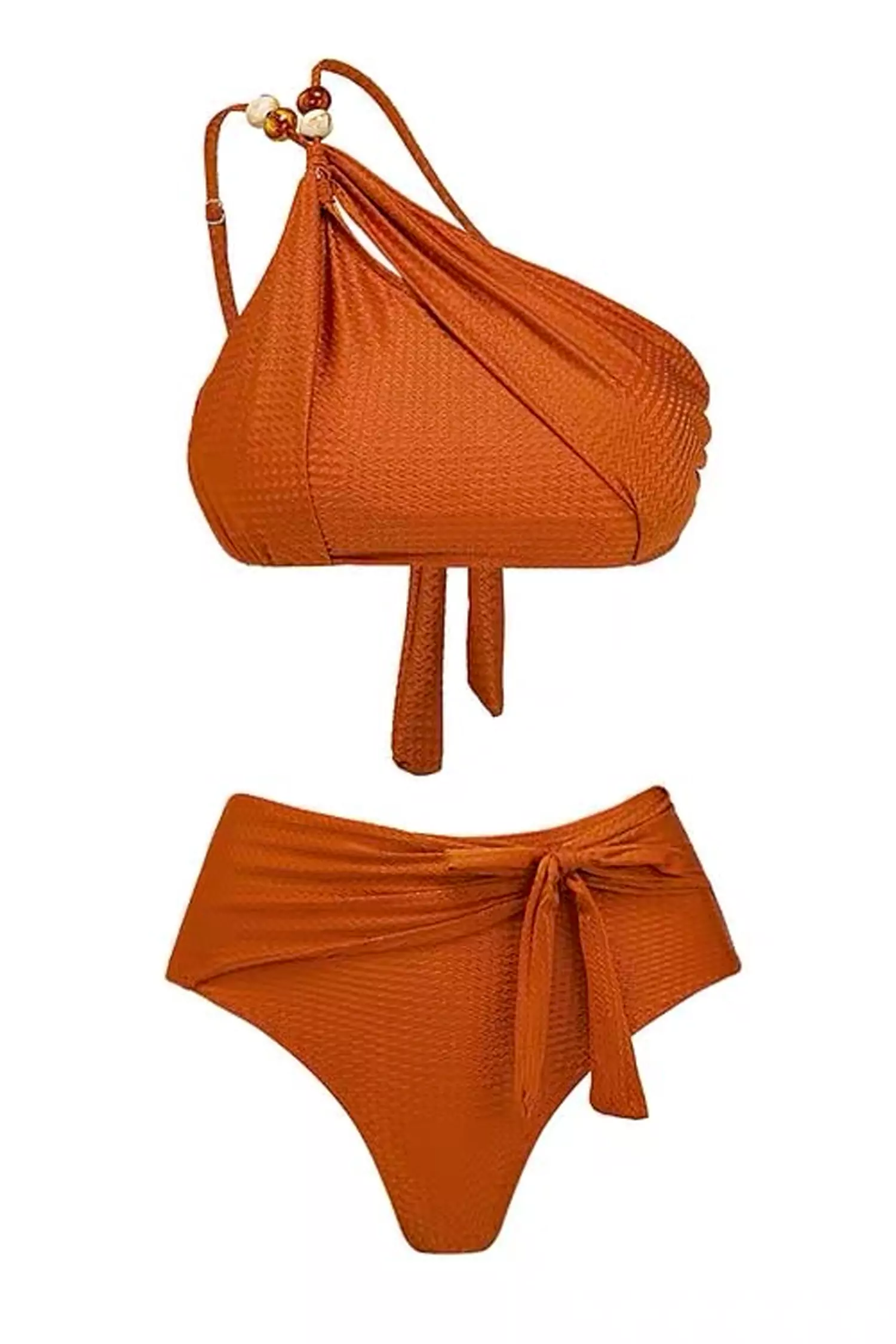 Samira Orange One Shoulder Bikini-CATCHALL