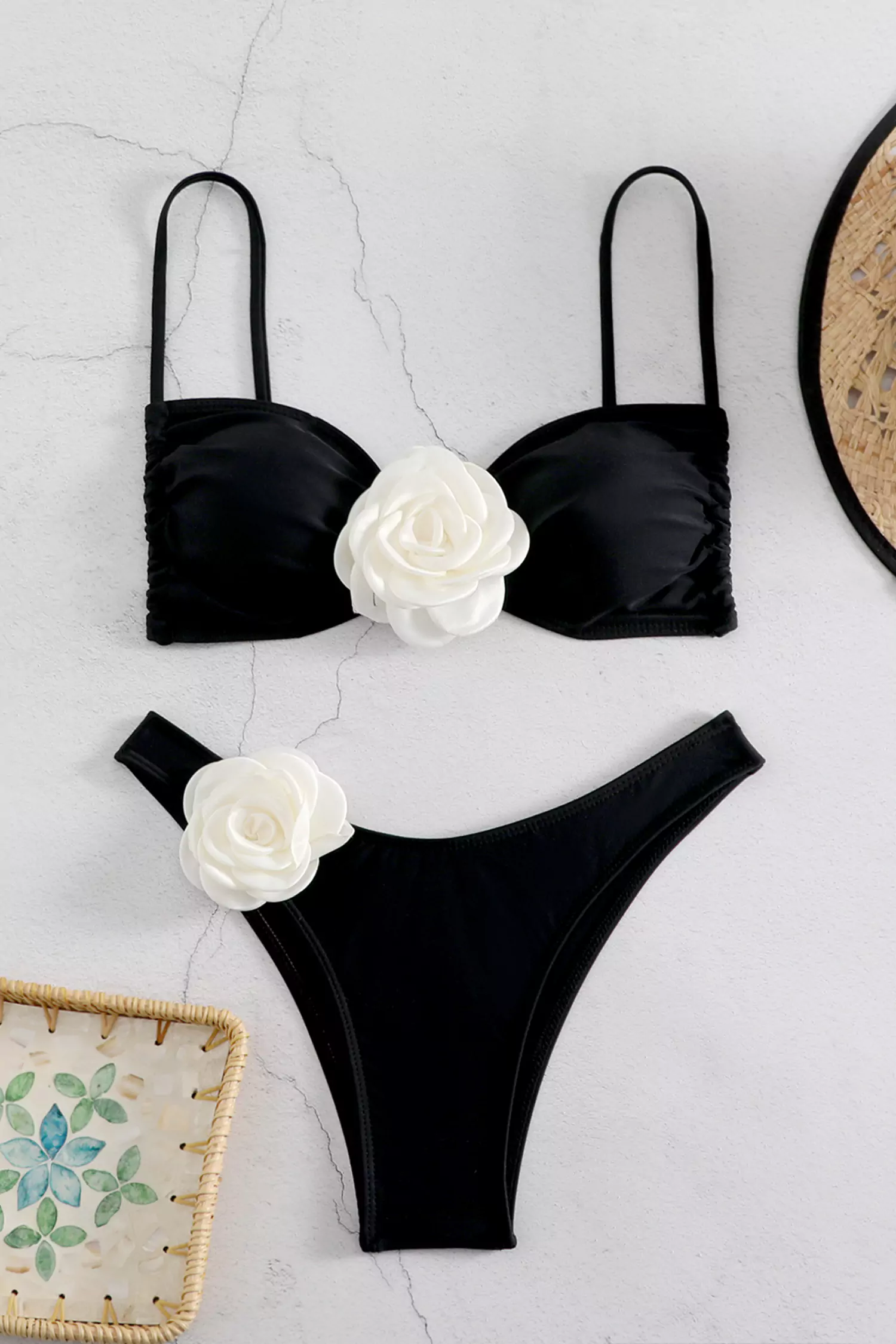 Denise Black Rose Bikini-CATCHALL