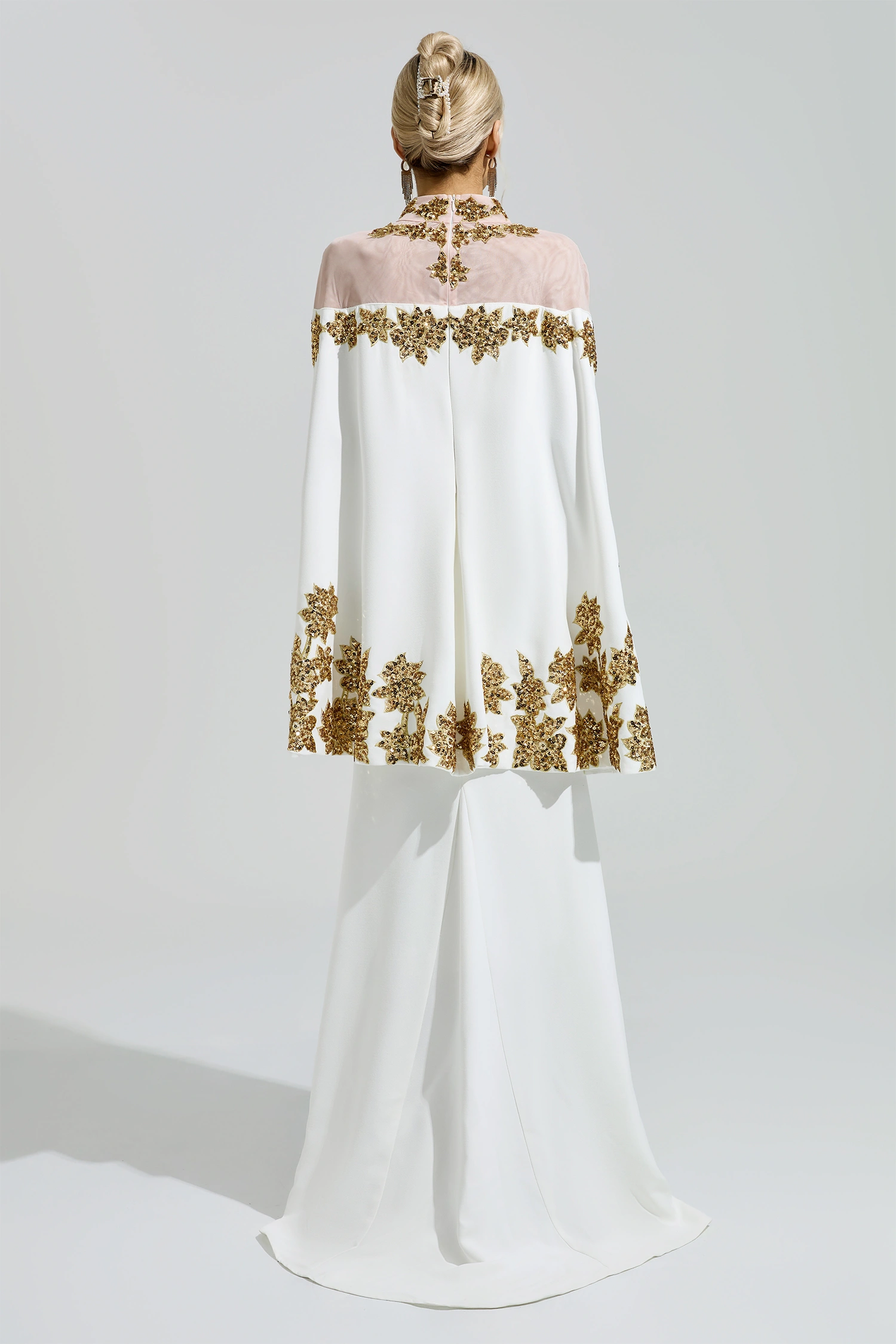 Quine White Embroidered Sequin Dress