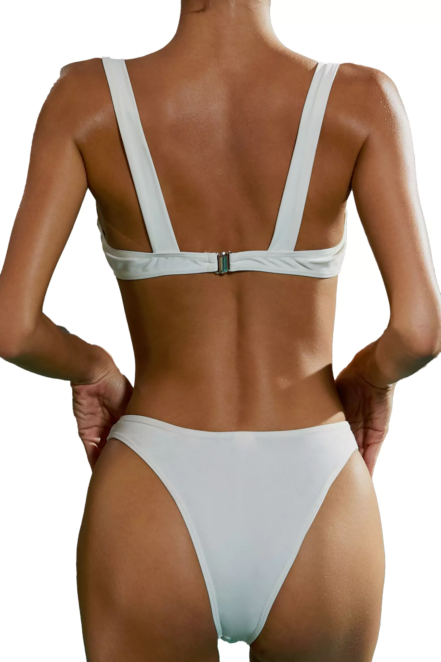 Goldie White Rose Bikini-CATCHALL