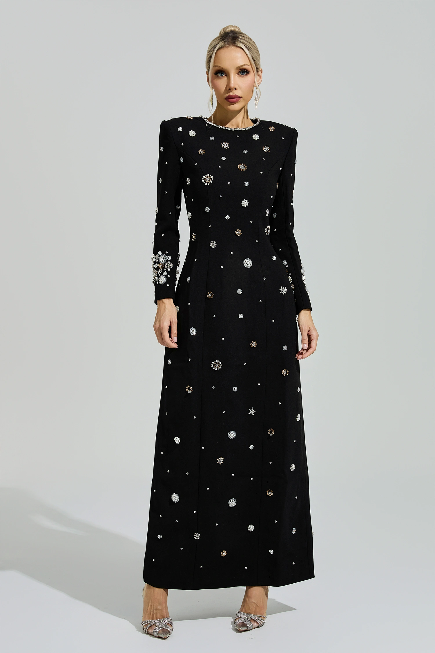 Marico Black Diamond Long Sleeve Dress