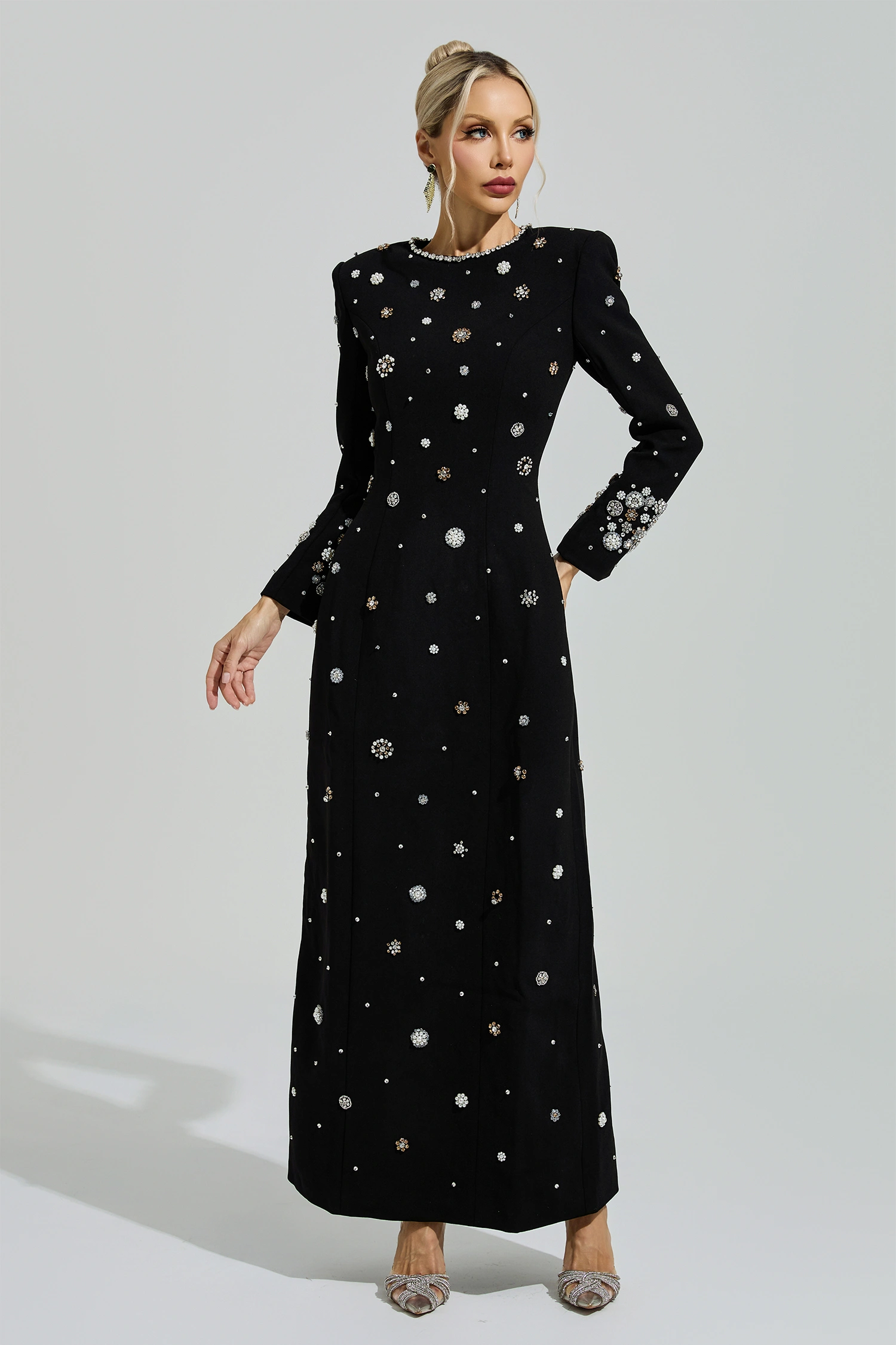 Marico Black Diamond Long Sleeve Dress