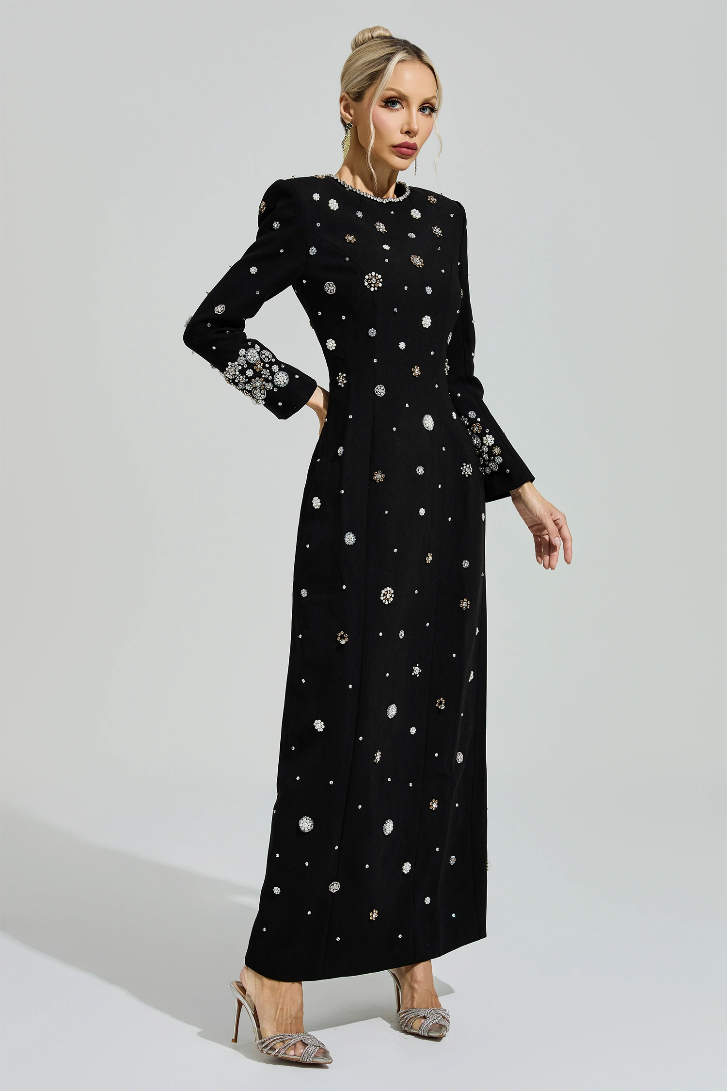 Marico Black Diamond Long Sleeve Dress