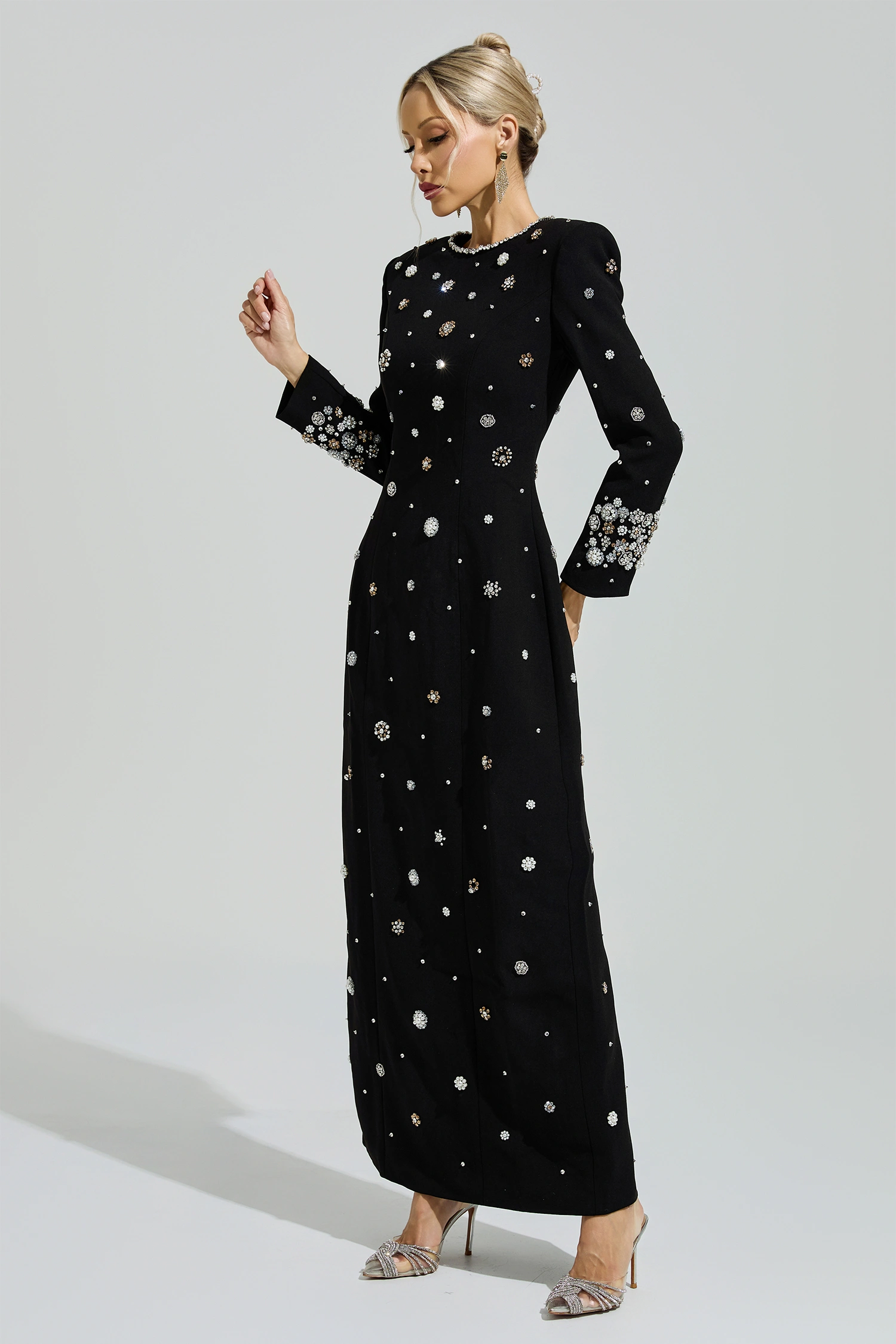 Marico Black Diamond Long Sleeve Dress