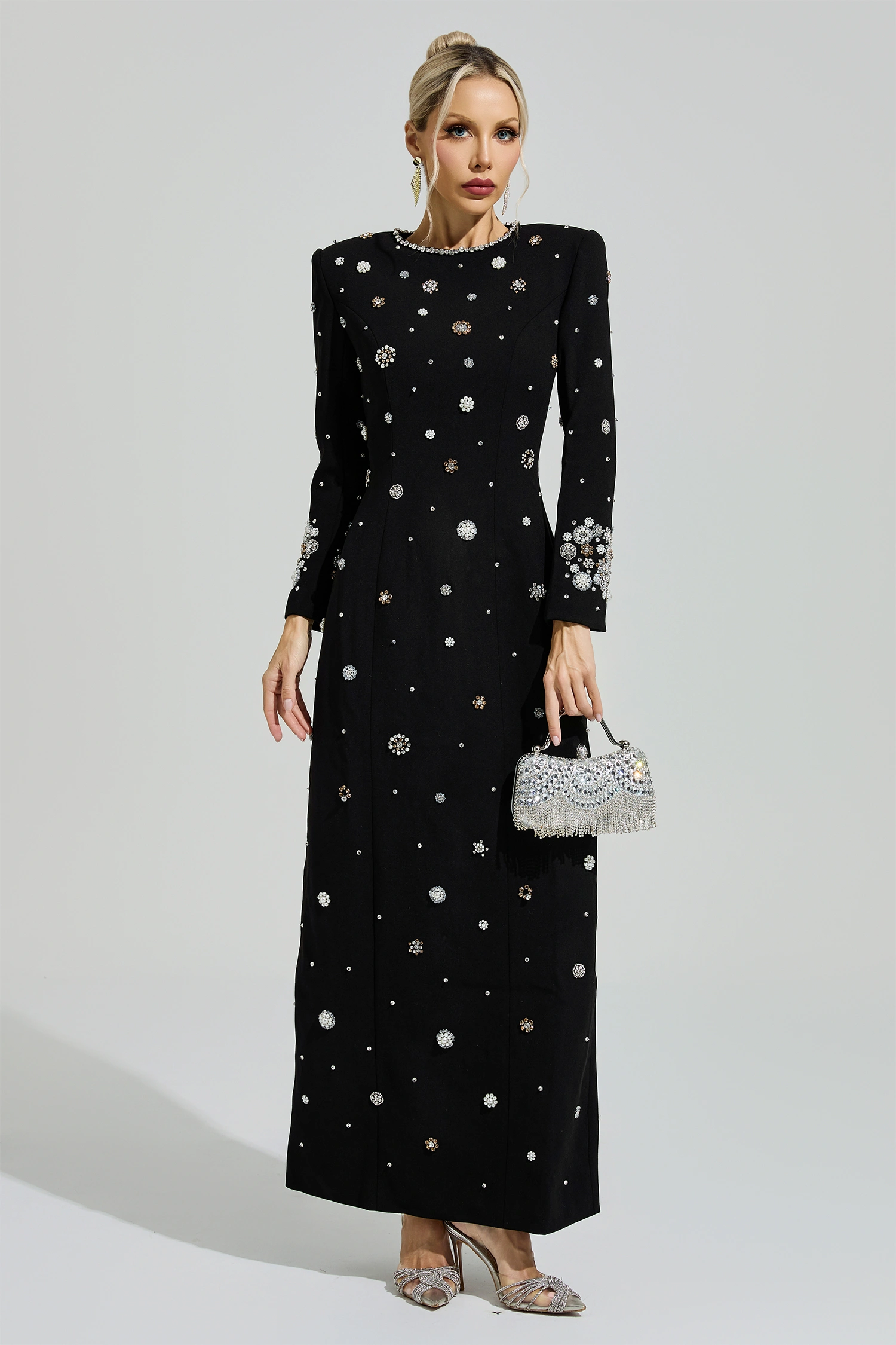 Marico Black Diamond Long Sleeve Dress