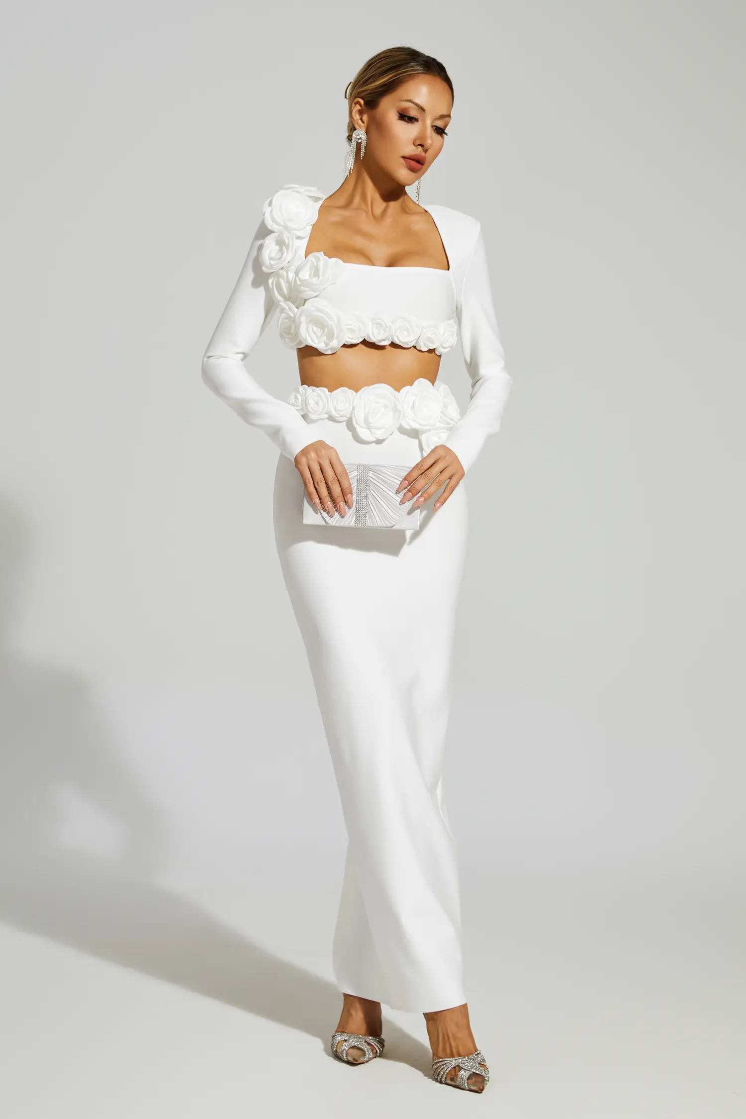 Abel White Rose Flower Set-CATCHALL