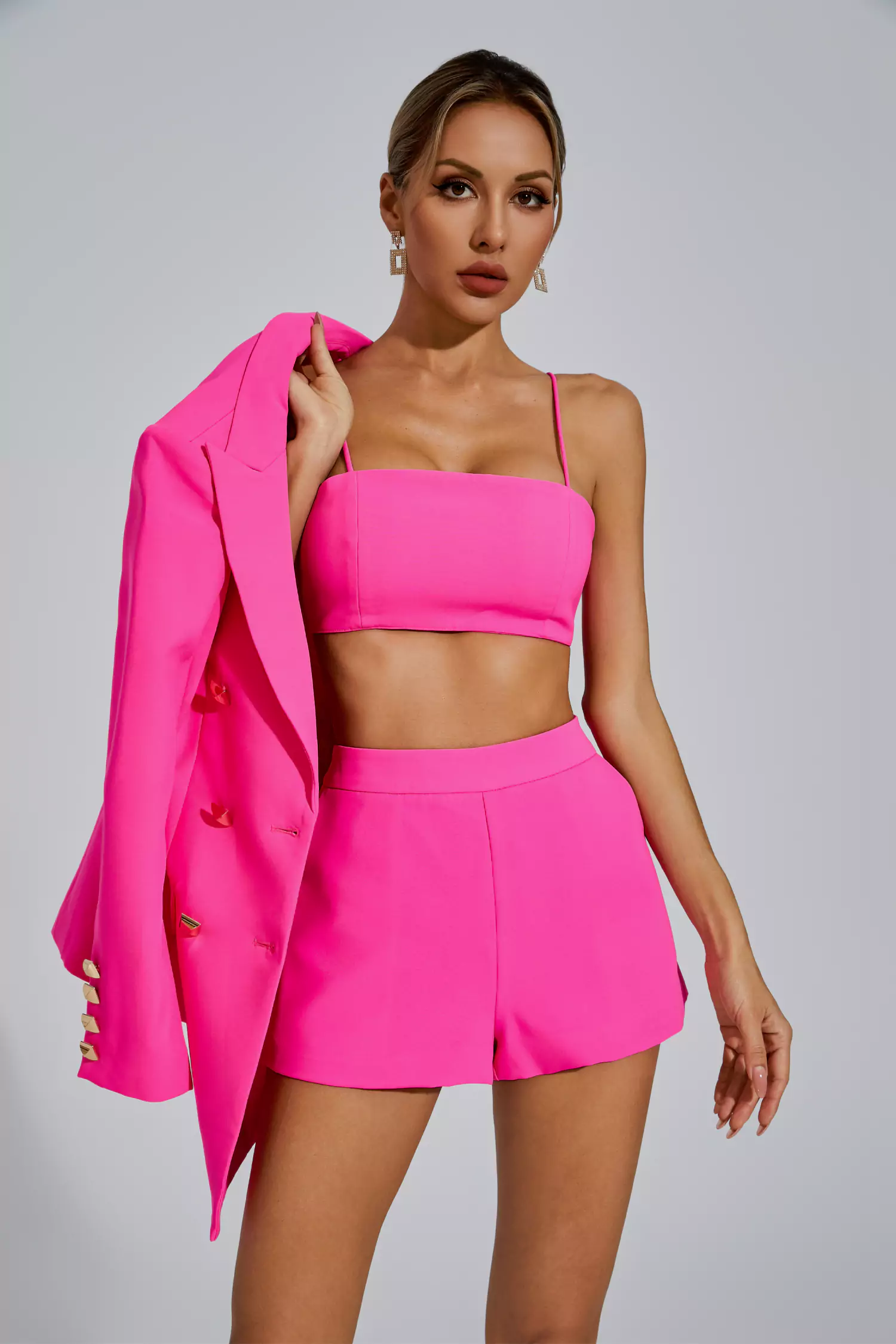 Adalee Rose Red Blazer Set-CATCHALL