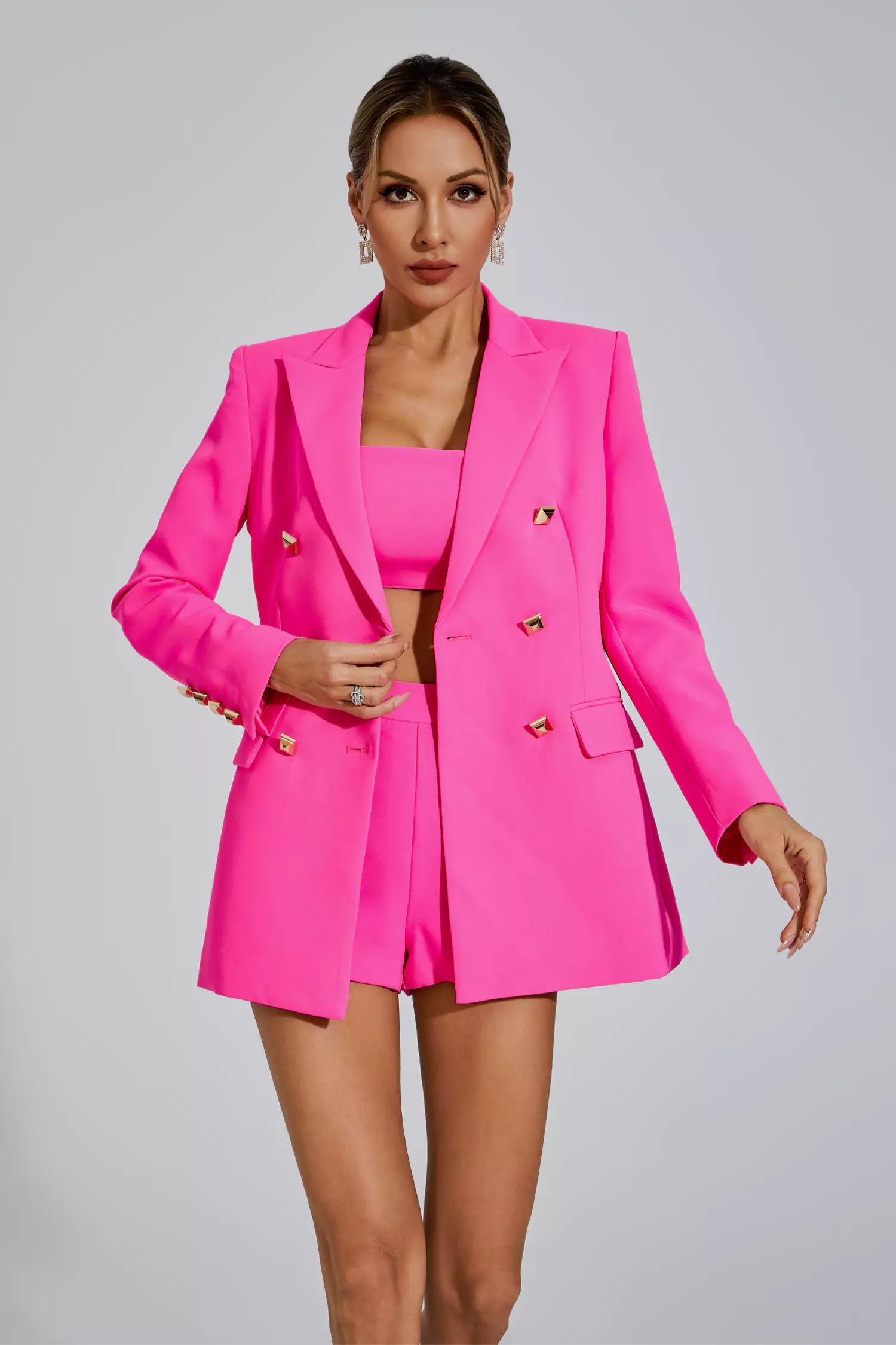 Adalee Rose Red Blazer Set-CATCHALL
