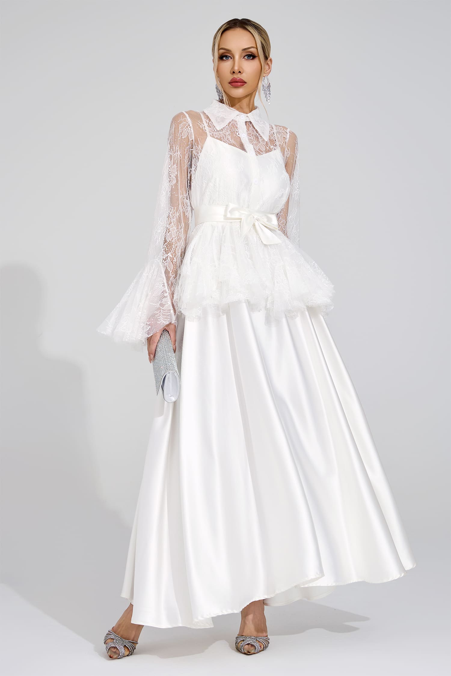 Agneta White Lace Set