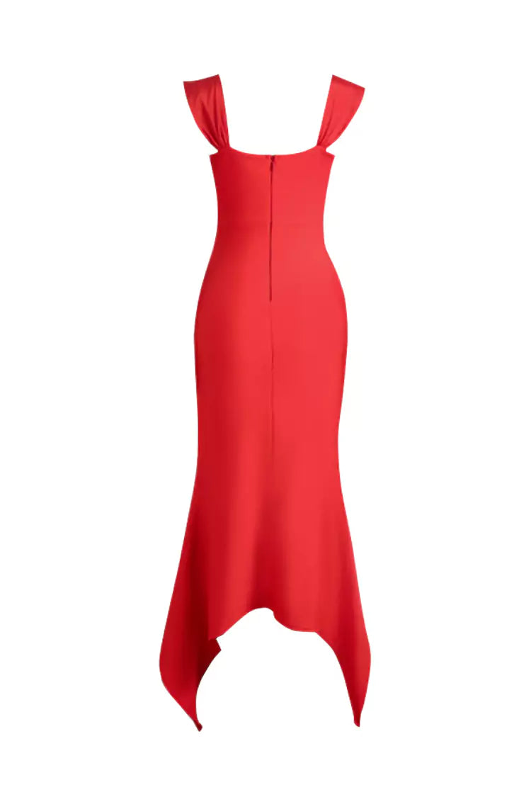 Alayah Red Bandage Maxi Dress