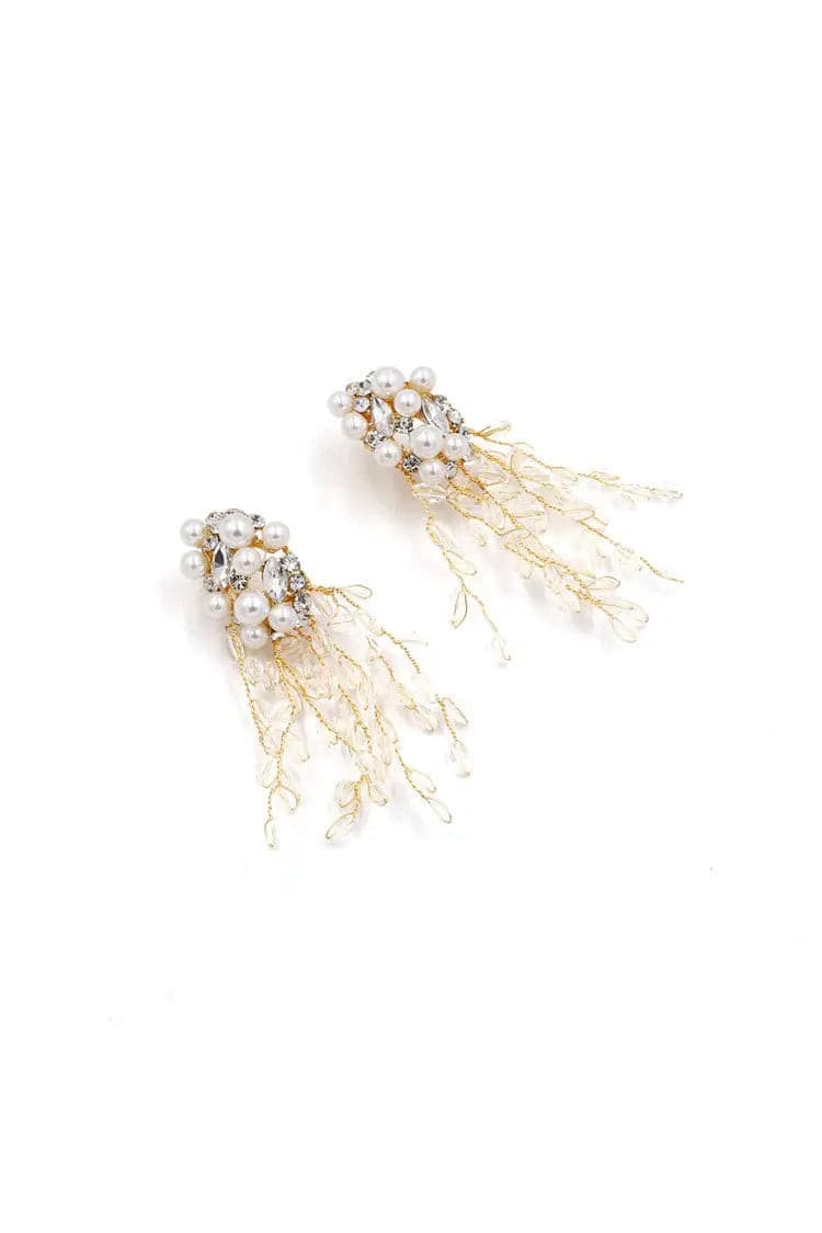Alina Crystal Tassel Earrings-CATCHALL