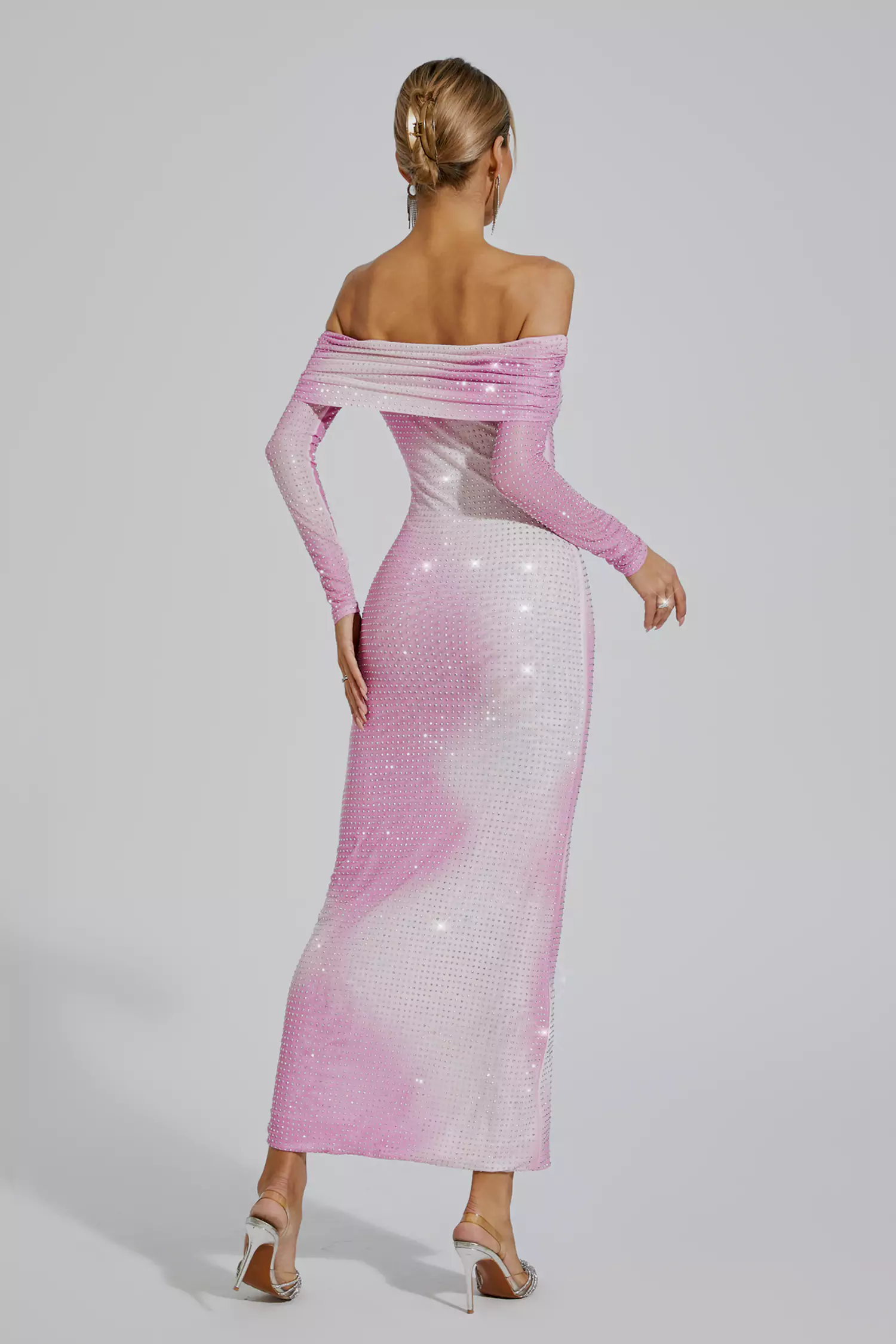Alondra Gradient Pink Diamond Maxi Dress-CATCHALL
