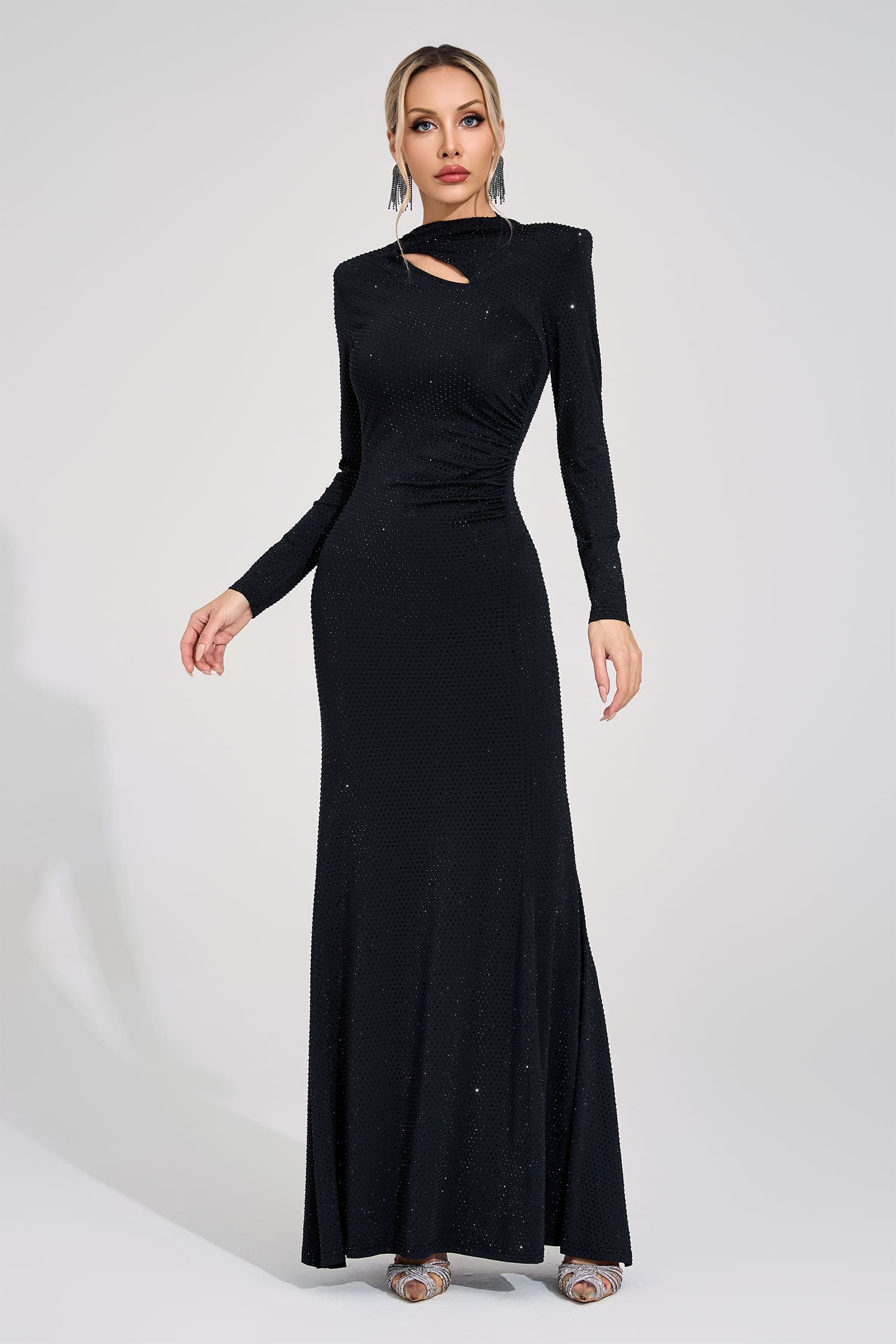 Alys Black Diamond Bandage Dress