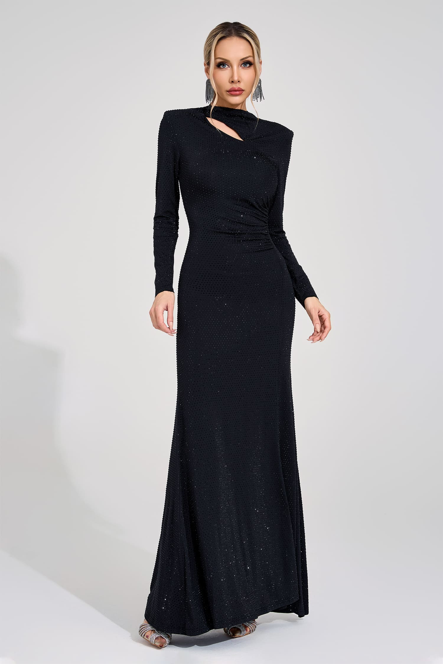 Alys Black Diamond Bandage Dress