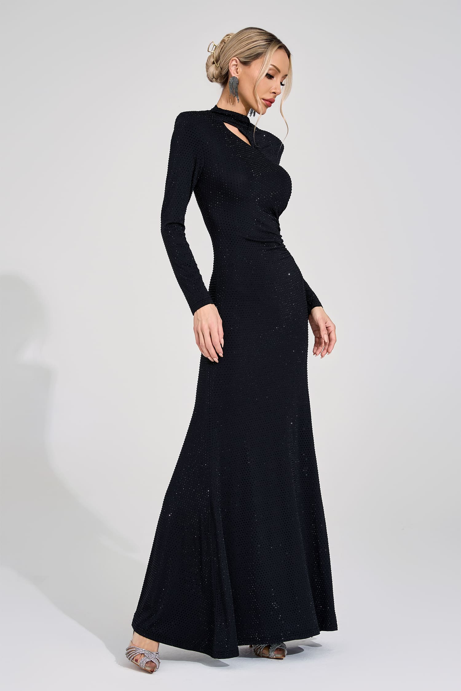 Alys Black Diamond Bandage Dress