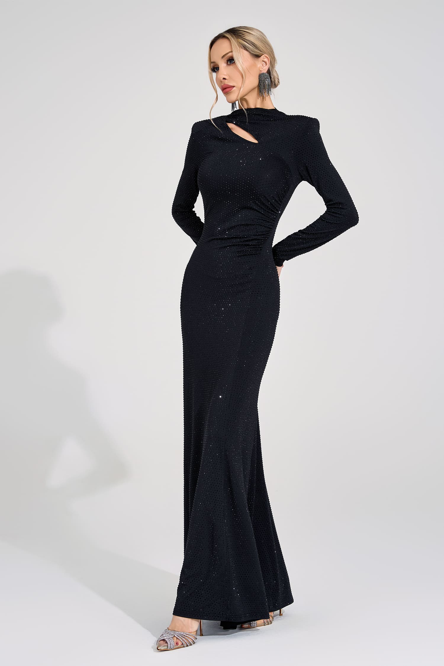 Alys Black Diamond Bandage Dress