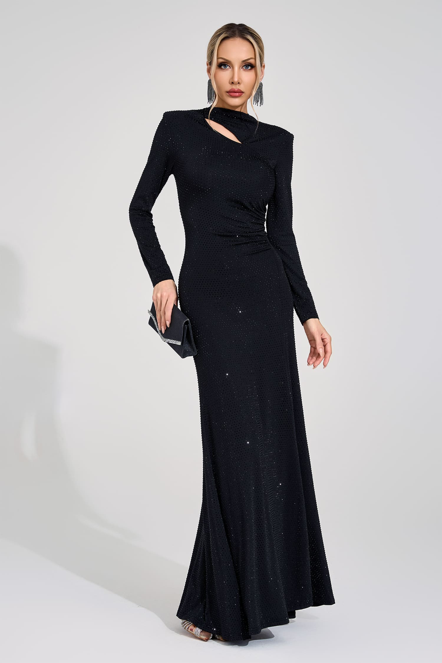 Alys Black Diamond Bandage Dress