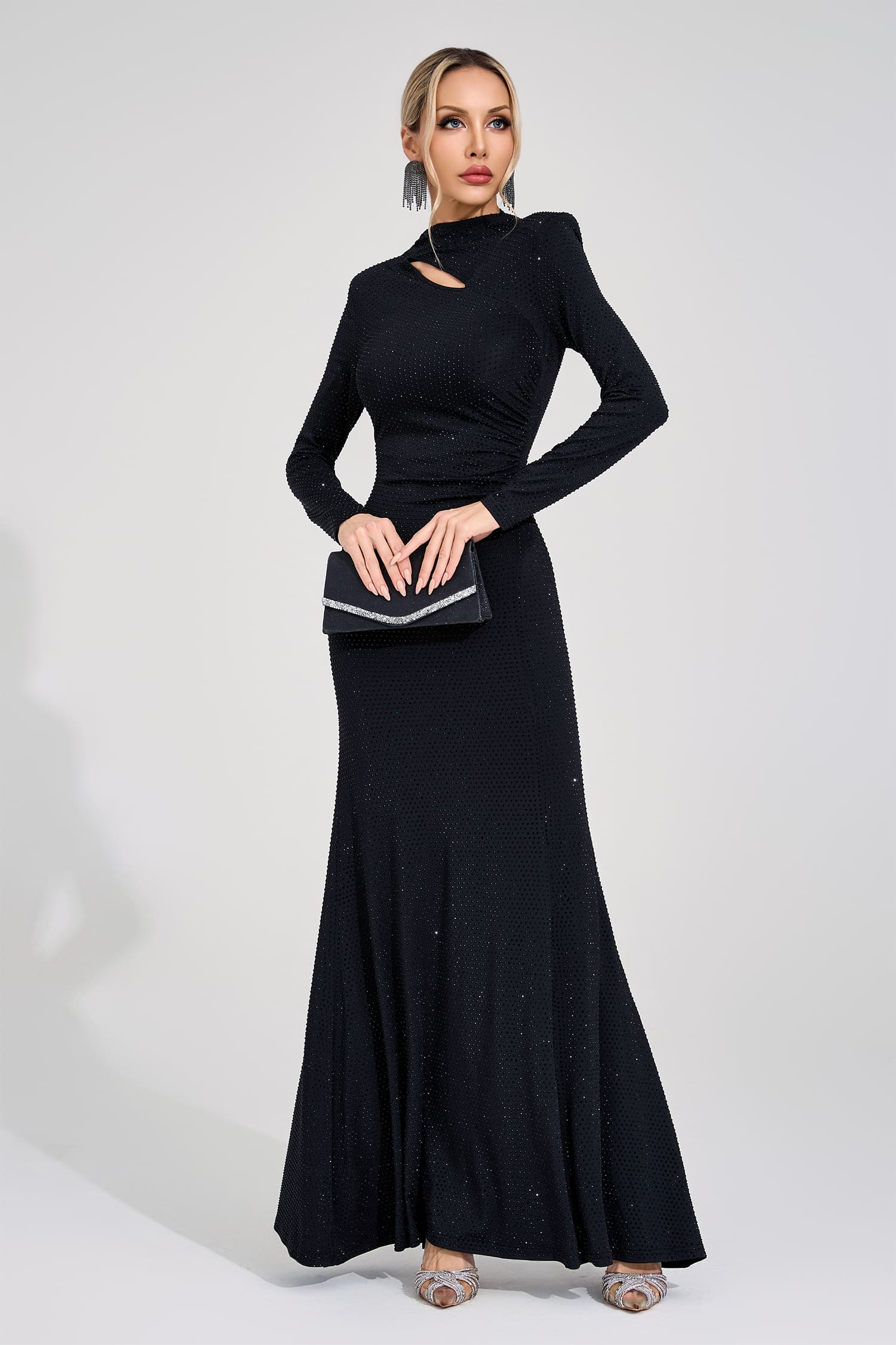 Alys Black Diamond Bandage Dress