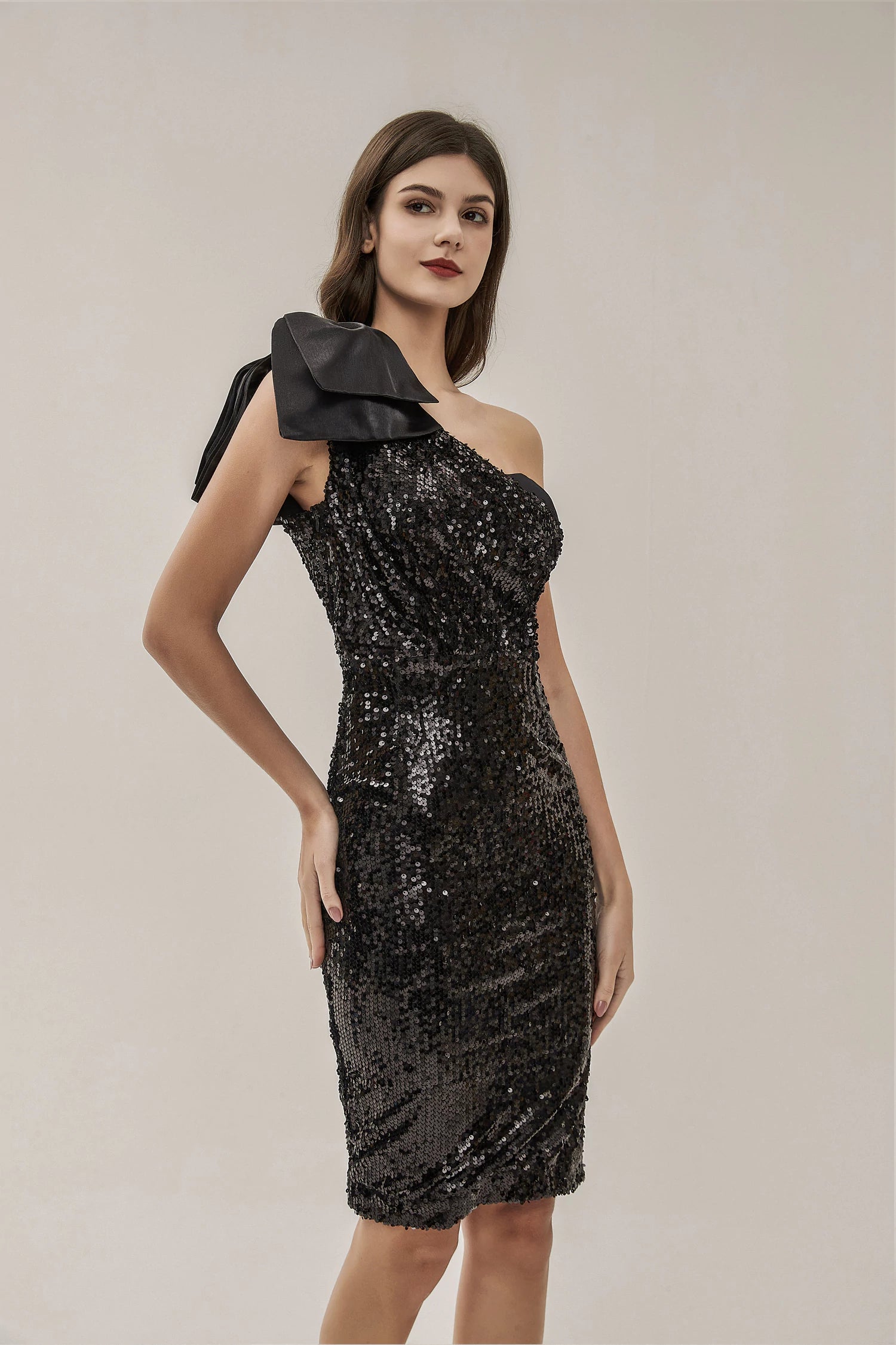 Amari Black Sequin Dress-CATCHALL
