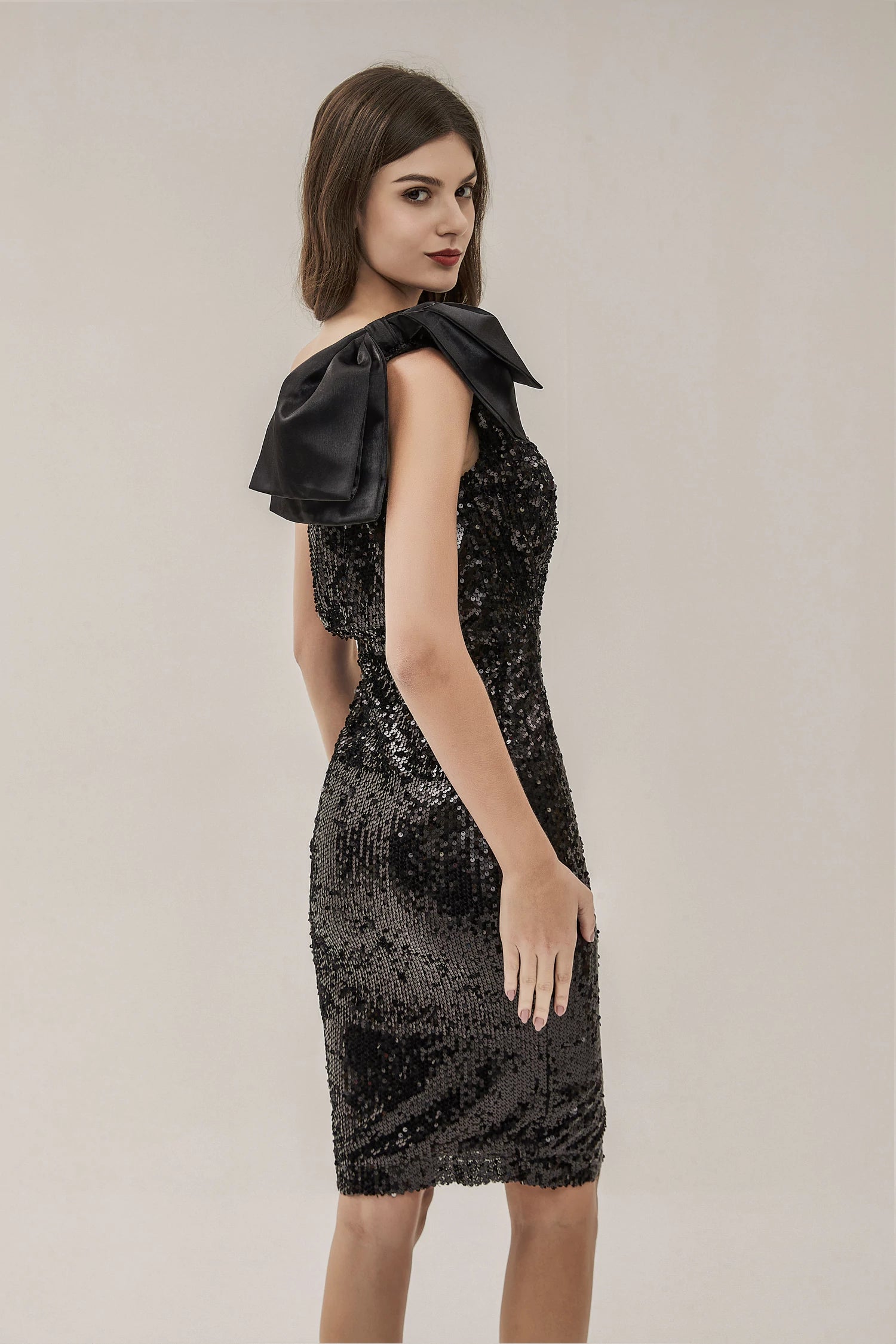 Amari Black Sequin Dress-CATCHALL