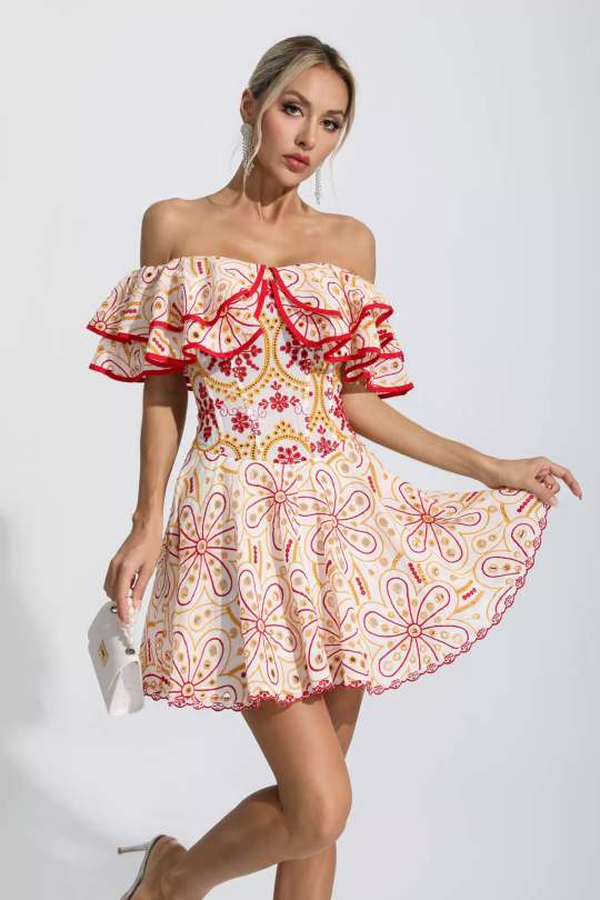 Amora Ruffle Dress - Black