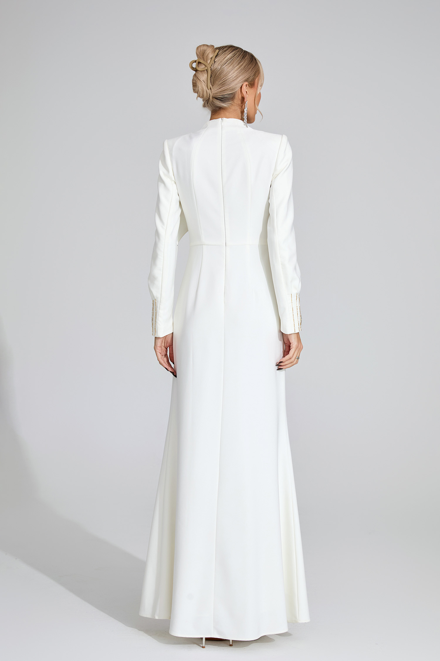 Andromeda  White Chain Maxi Dress