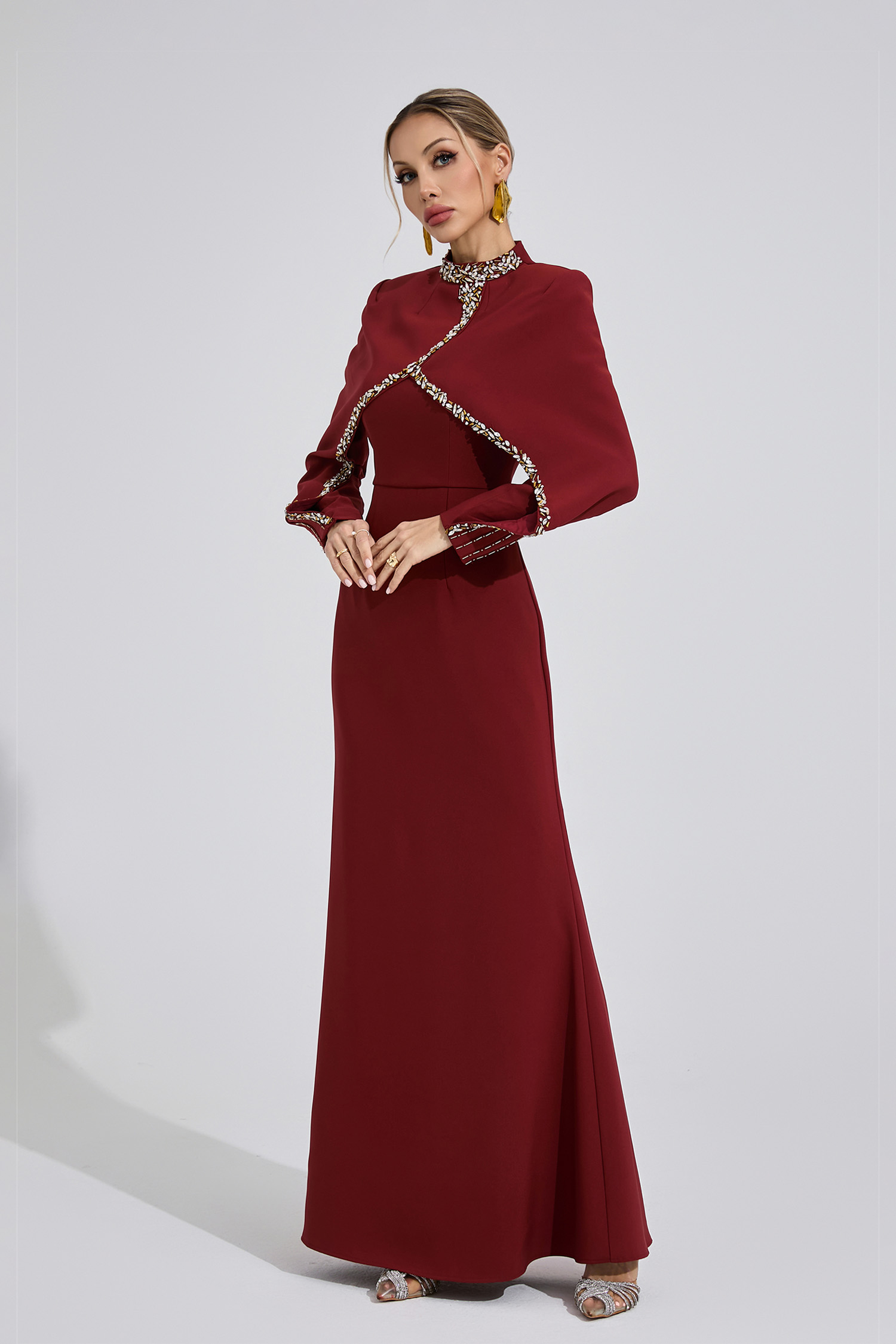 Andromeda Red Chain Maxi Dress