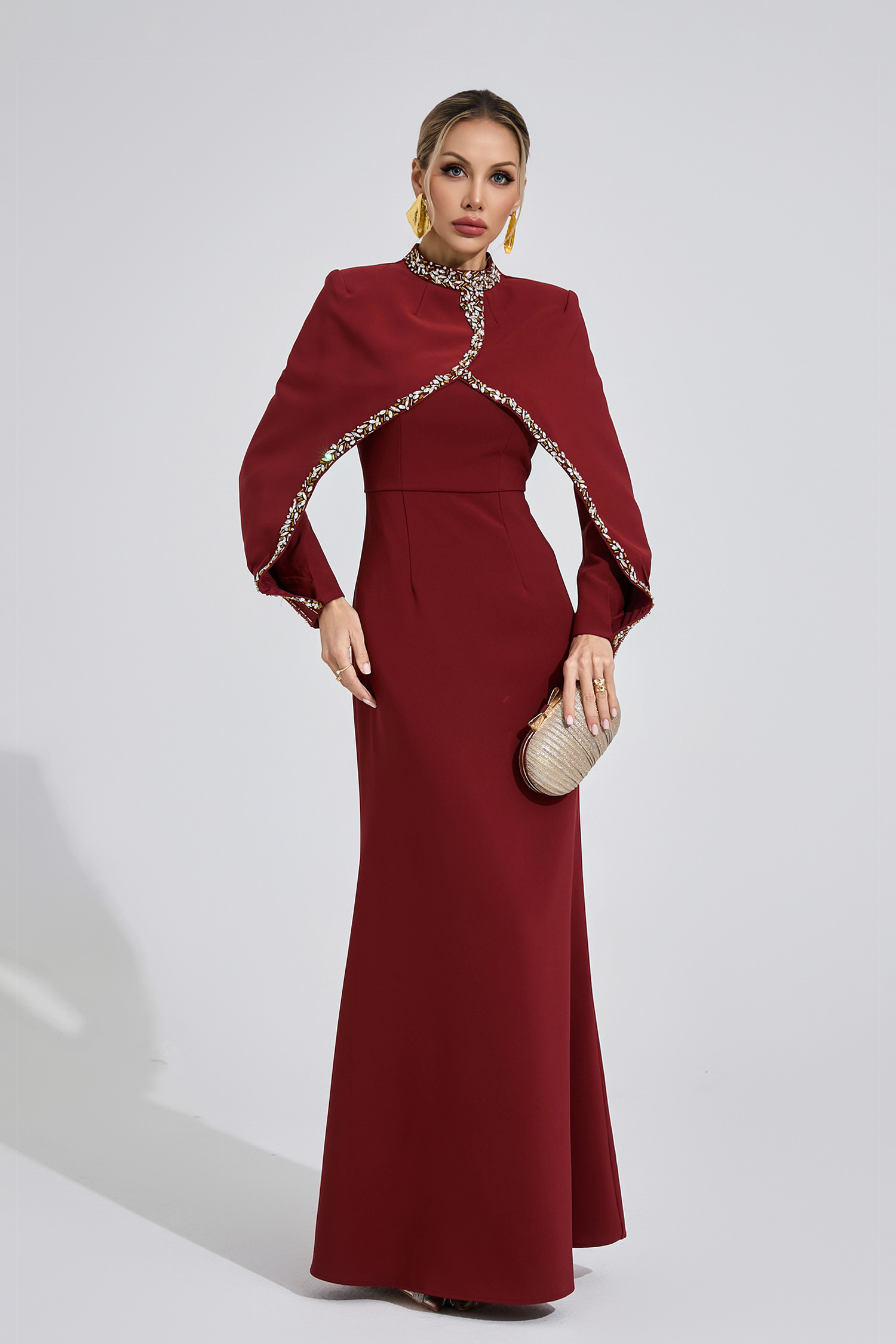 Andromeda Red Chain Maxi Dress