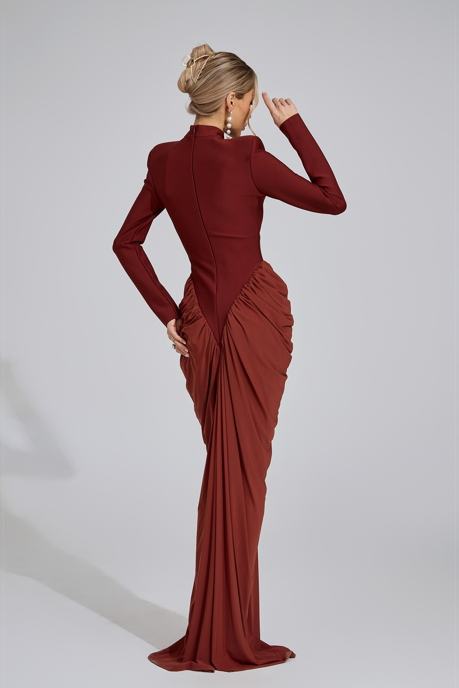 Aneira Sienna Ruching Maxi Dress