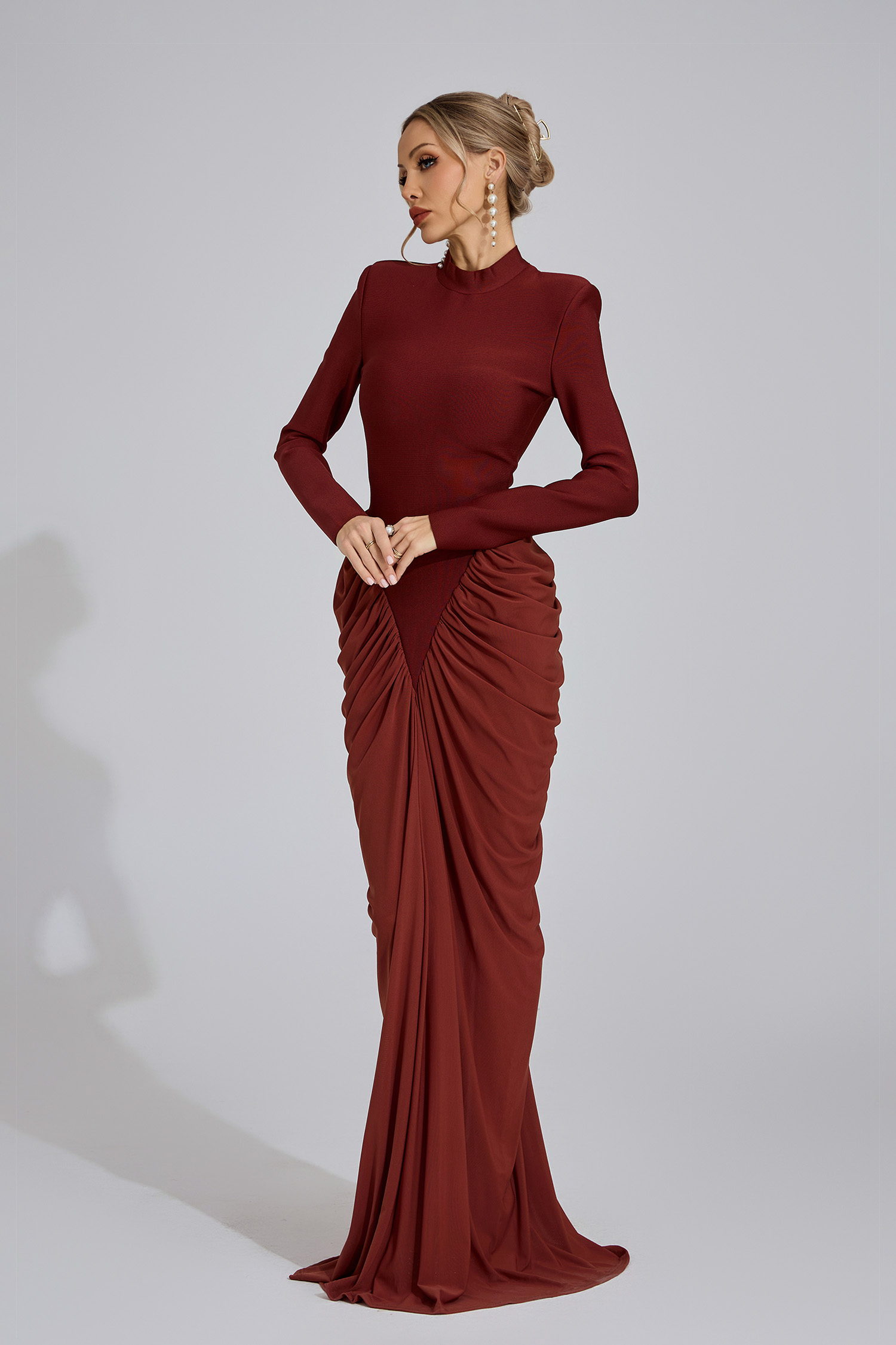 Aneira Sienna Ruching Maxi Dress