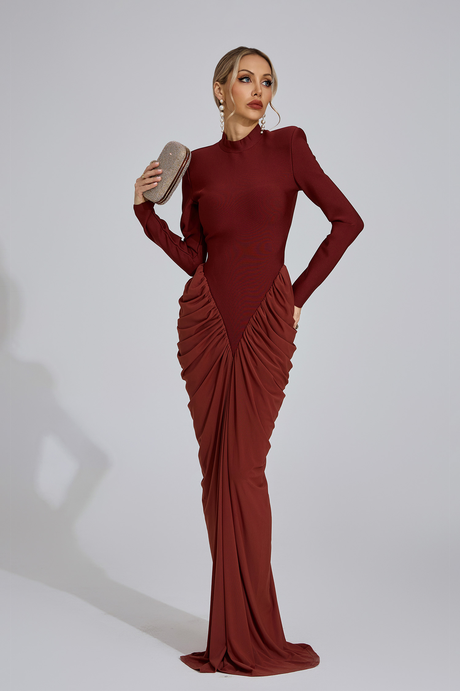 Aneira Sienna Ruching Maxi Dress