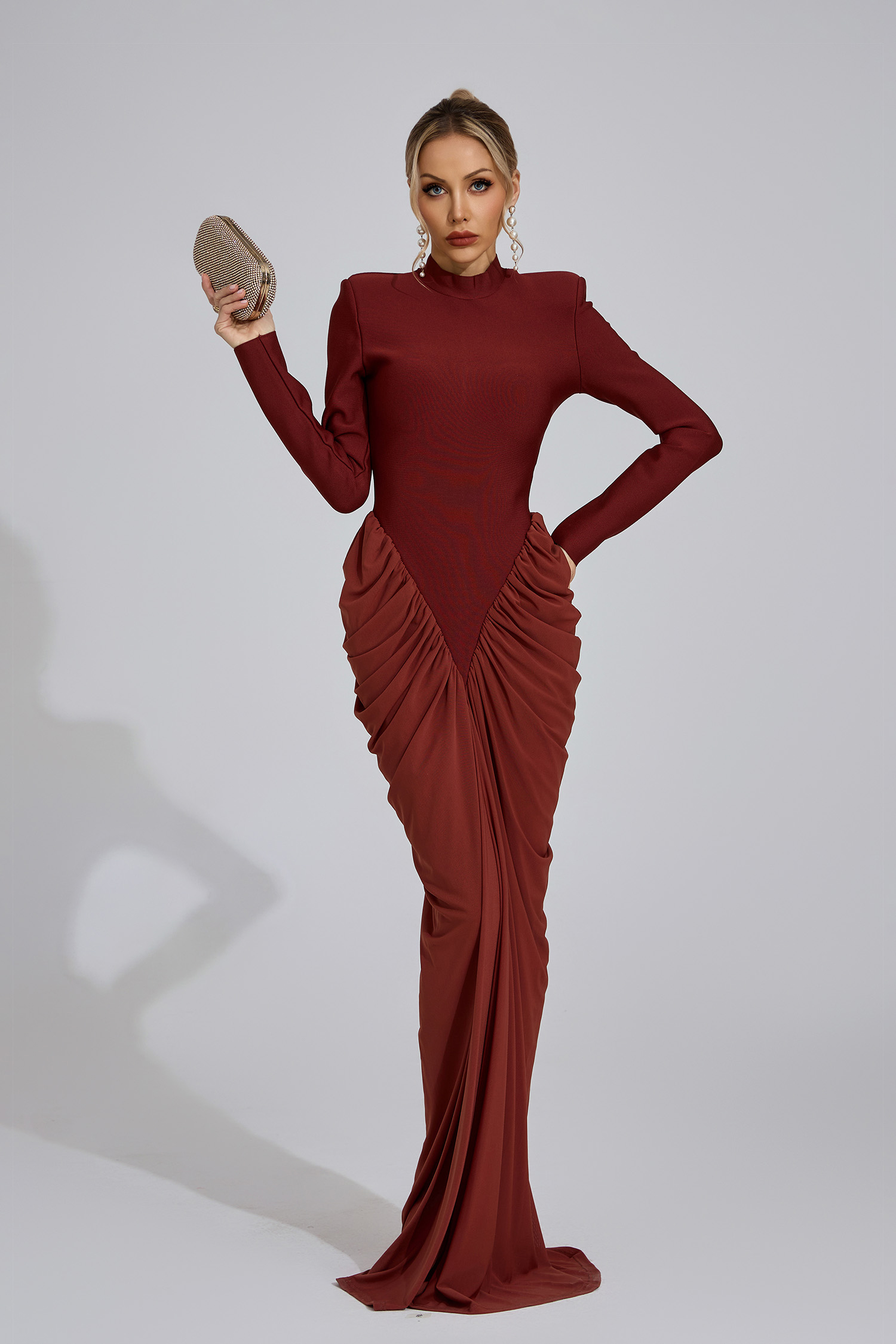 Aneira Sienna Ruching Maxi Dress