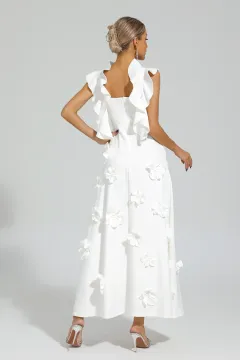 Ansel White Flower Slip Dress