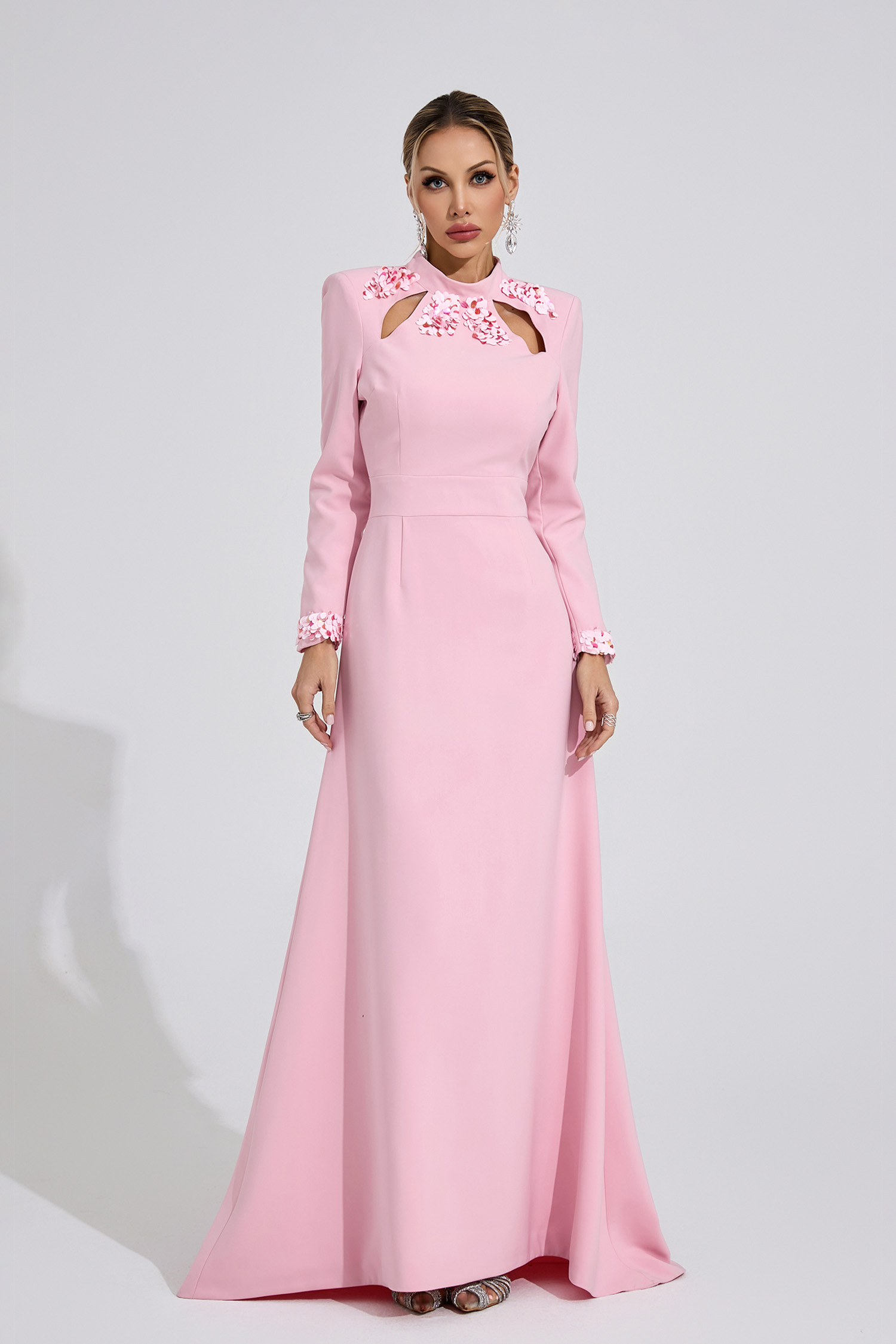 Anwen Light Pink Mermaid Maxi Dress