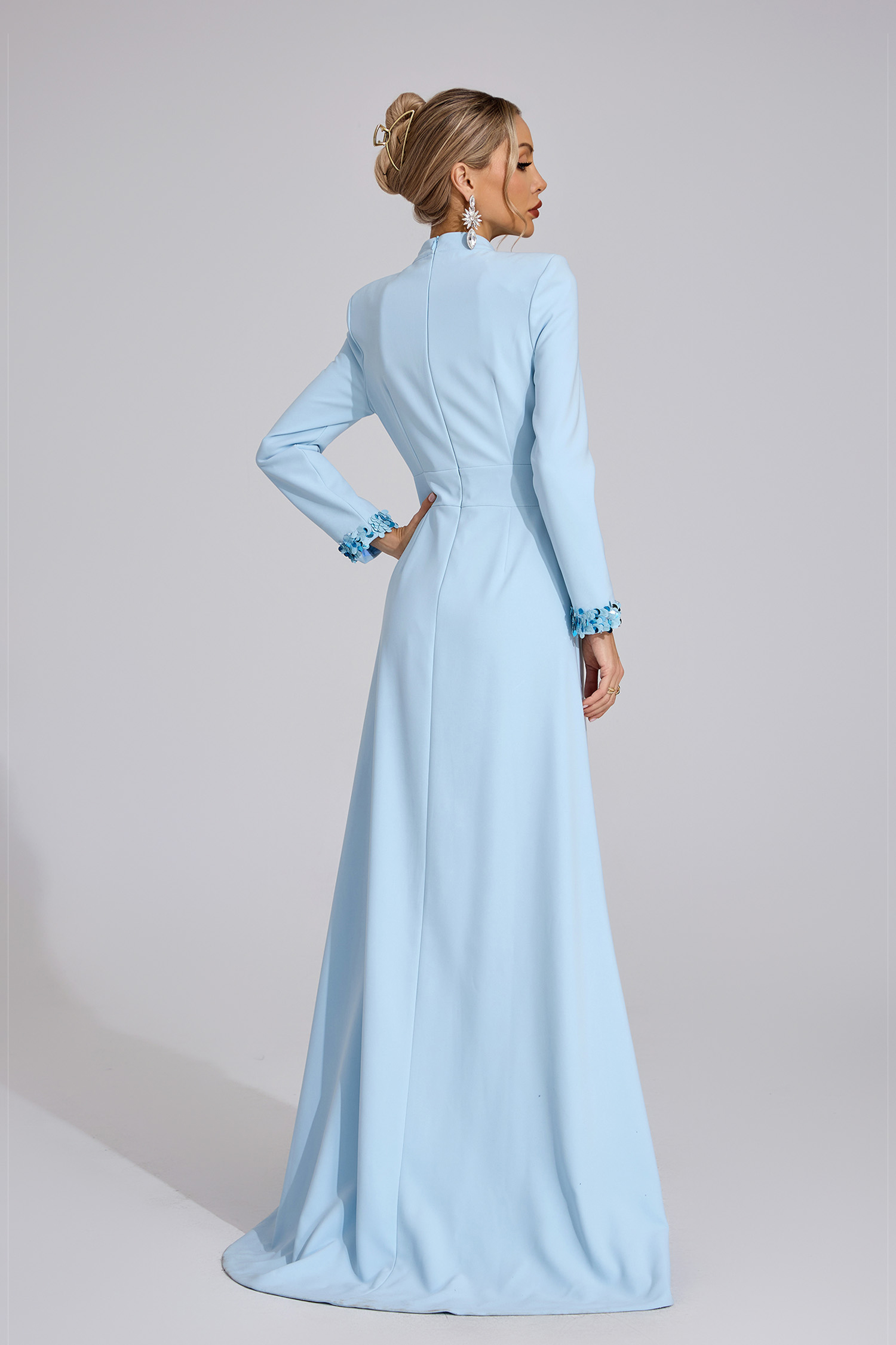 Anwen Light Blue Mermaid Maxi Dress