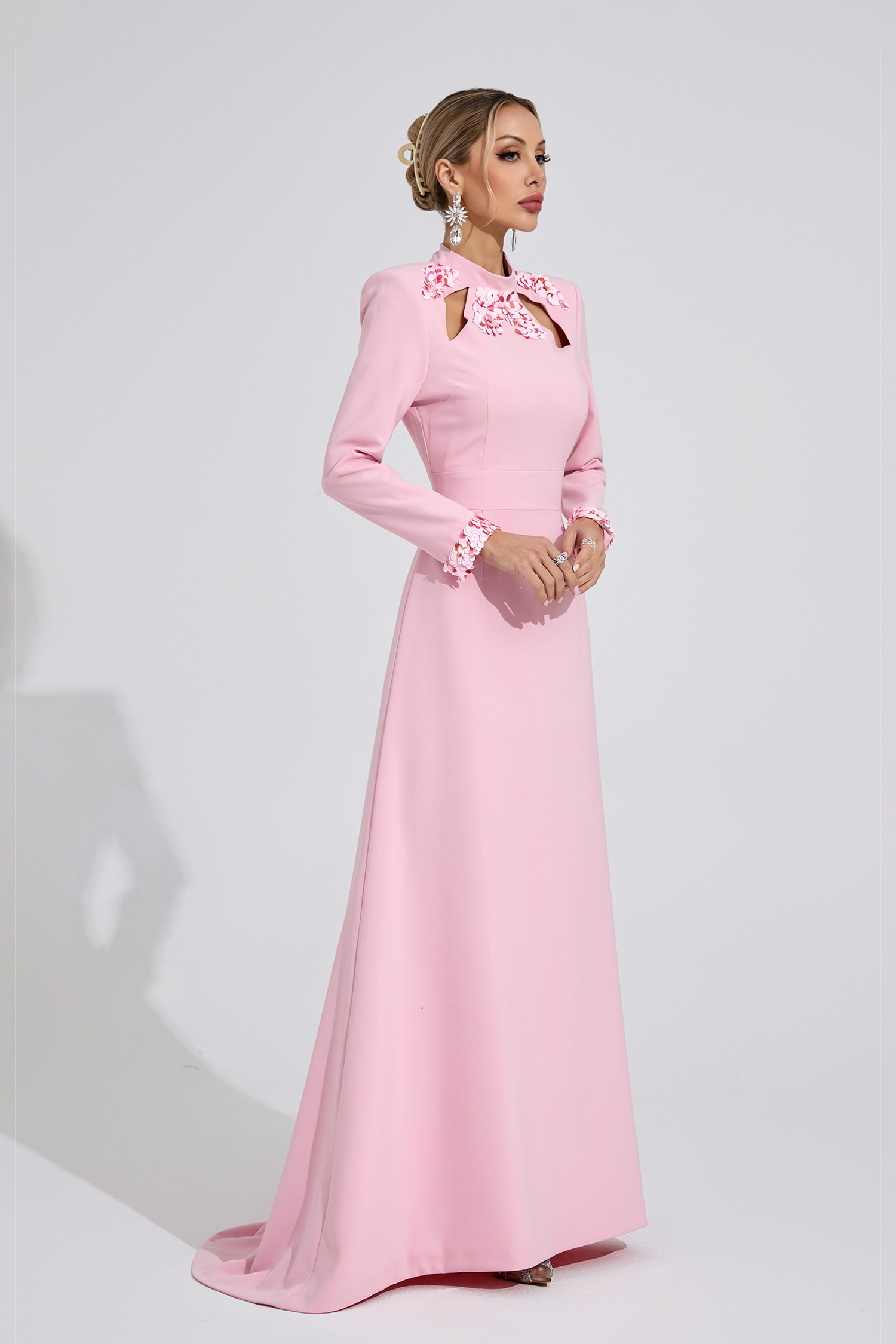 Anwen Light Pink Mermaid Maxi Dress