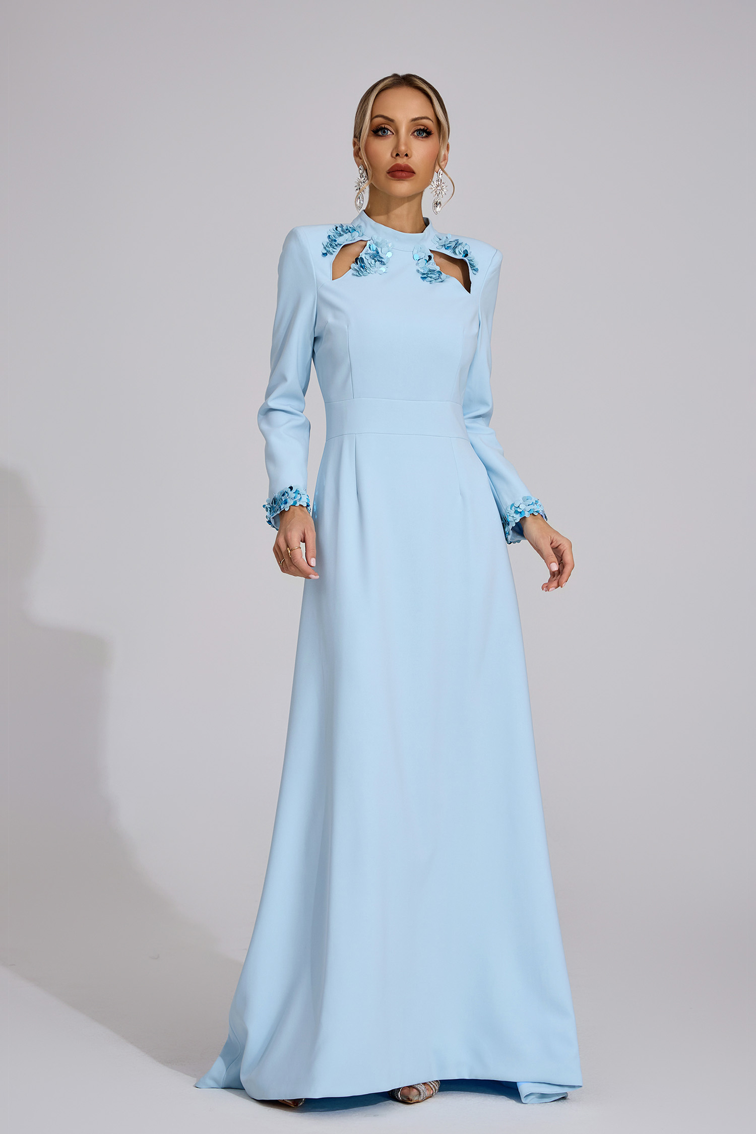 Anwen Light Blue Mermaid Maxi Dress