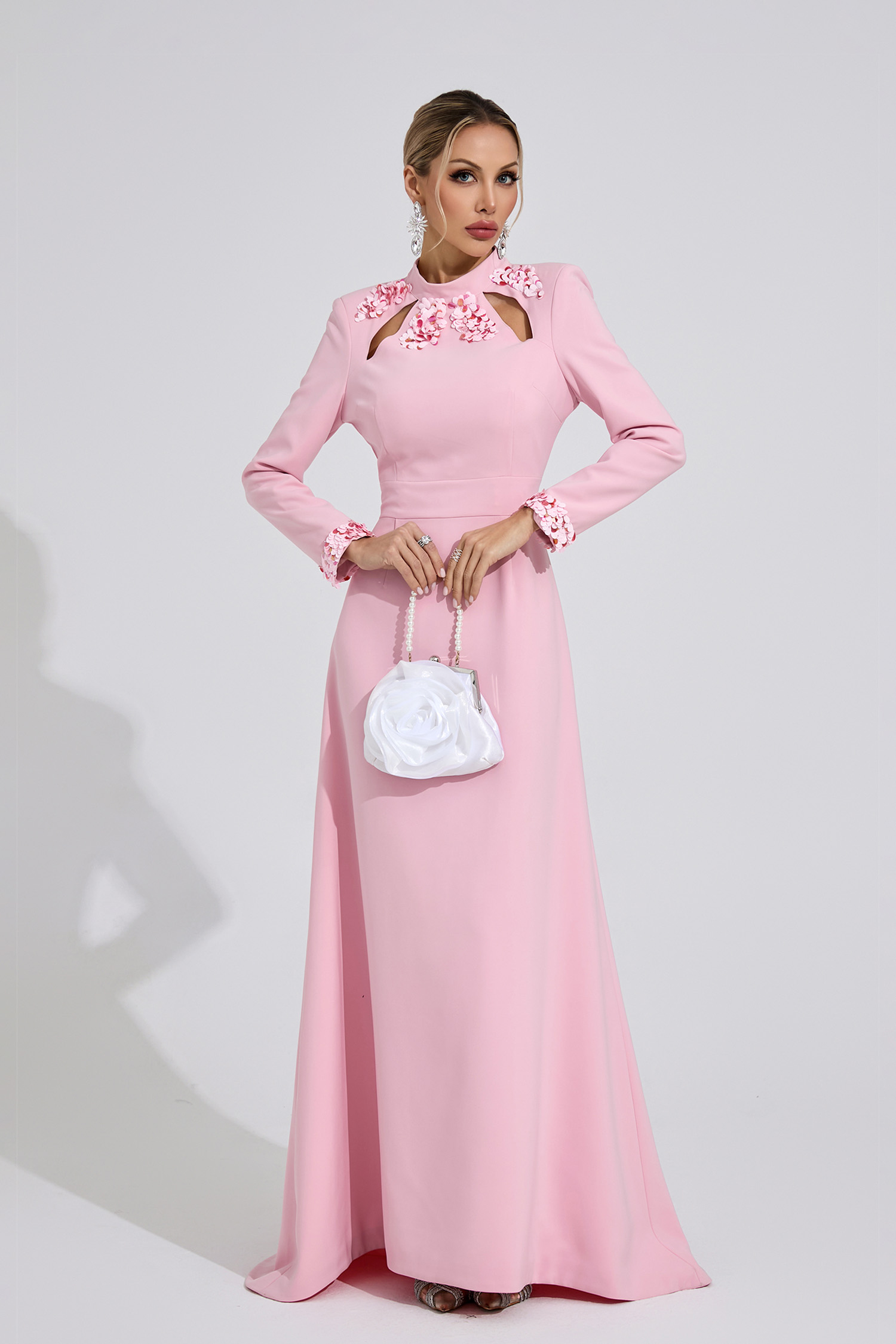 Anwen Light Pink Mermaid Maxi Dress