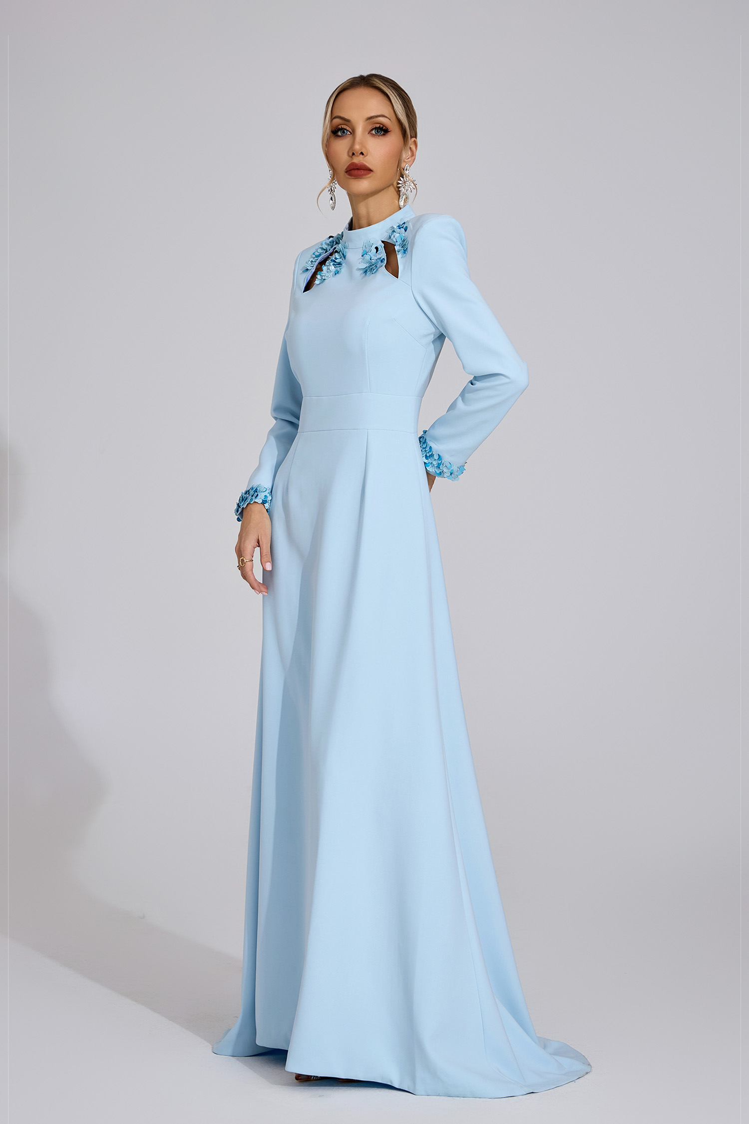 Anwen Light Blue Mermaid Maxi Dress