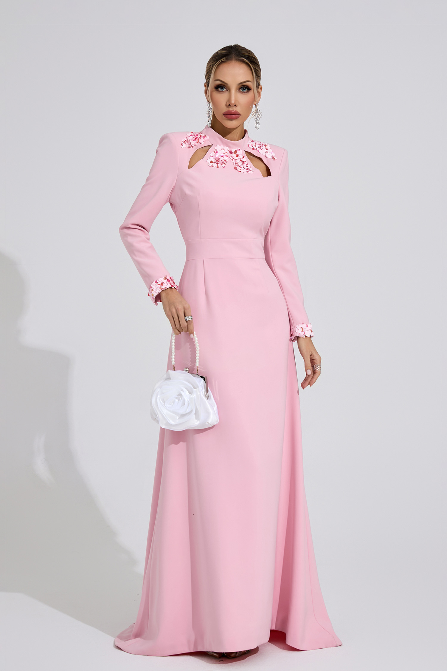 Anwen Light Pink Mermaid Maxi Dress