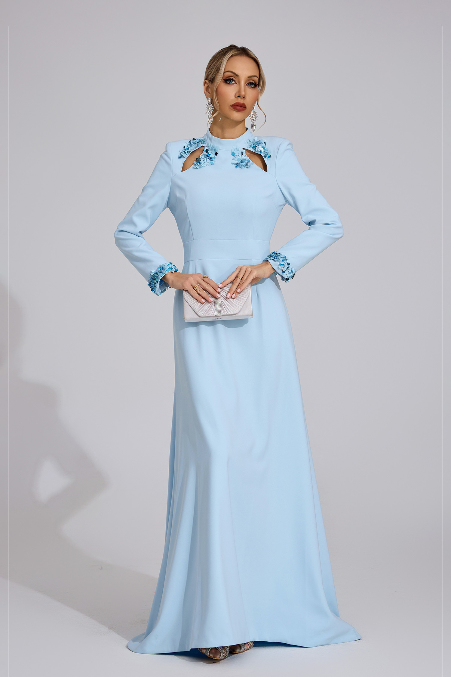 Anwen Light Blue Mermaid Maxi Dress