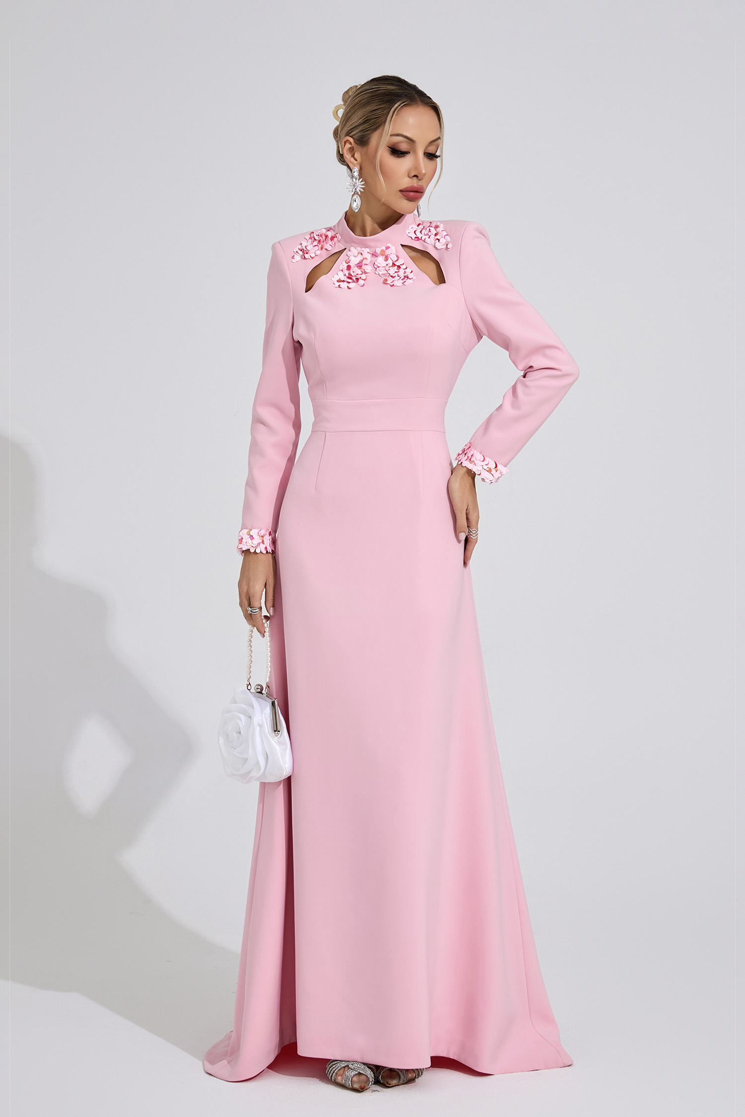 Anwen Light Pink Mermaid Maxi Dress