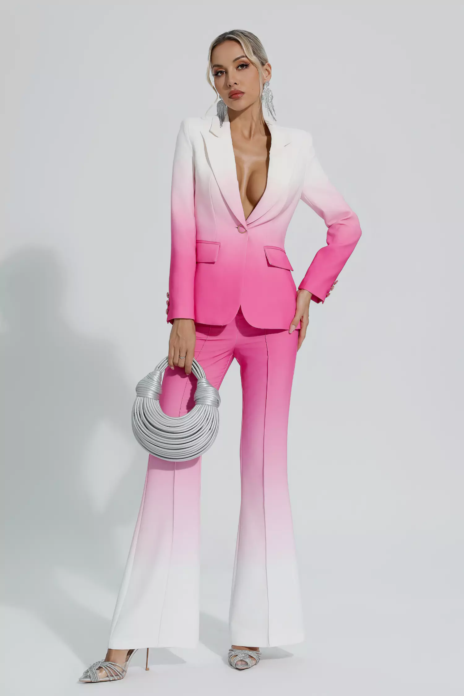 Anya Gradient Pink Blazer Set