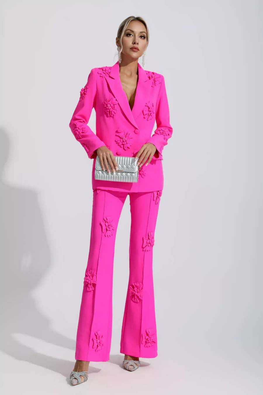 JACQUARD FLORAL BLAZER