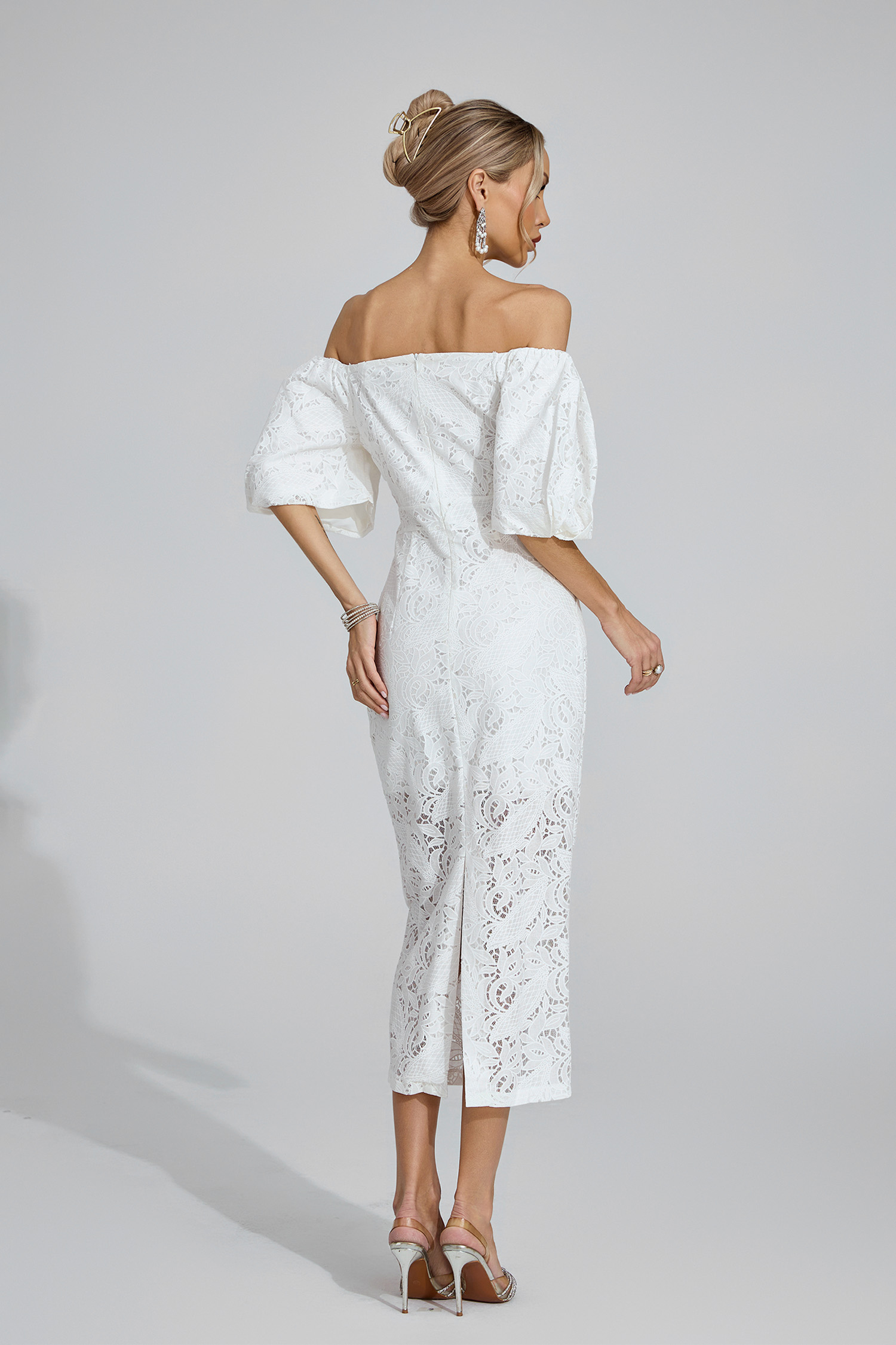 Arianell White One-Shoulder Maxi Dress