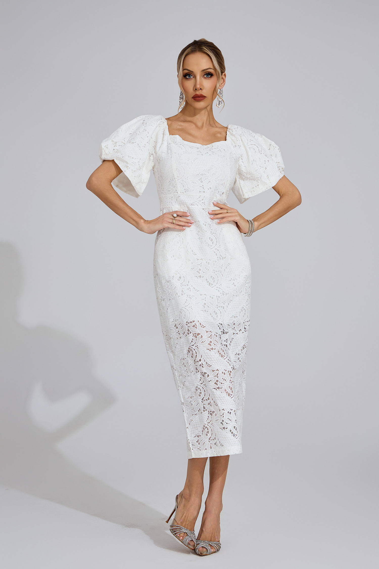 Arianell White One-Shoulder Maxi Dress