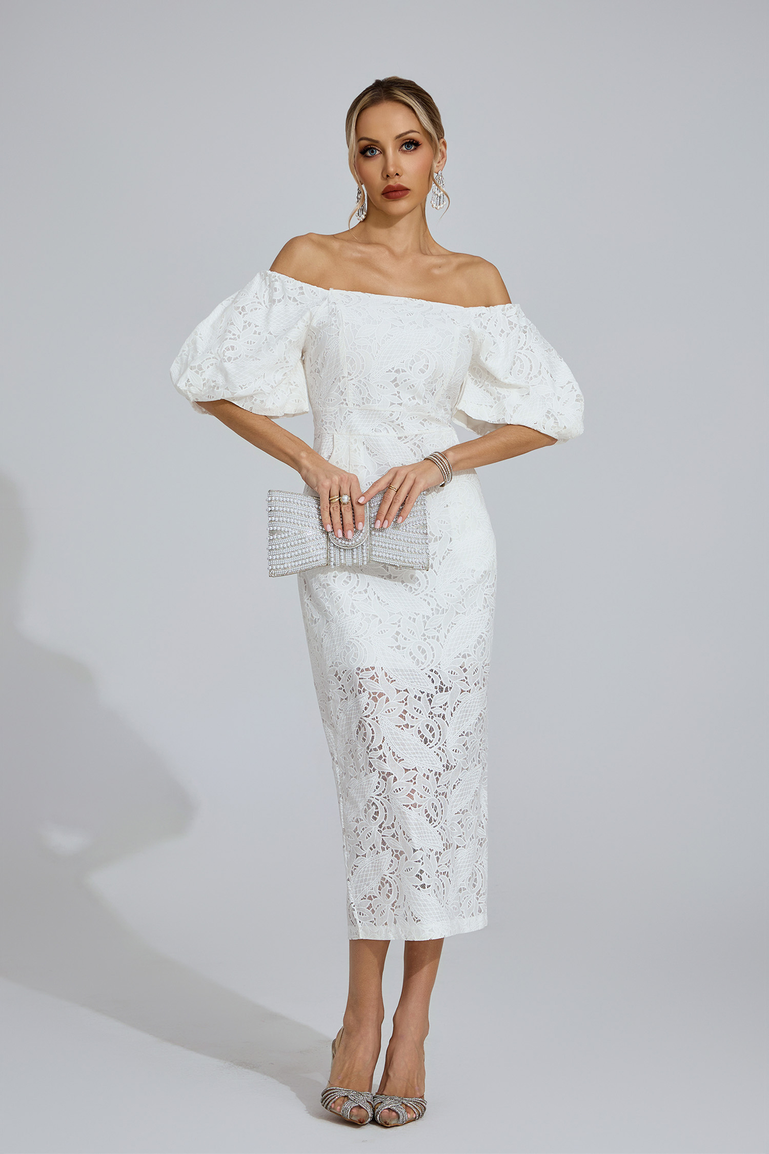 Arianell White One-Shoulder Maxi Dress