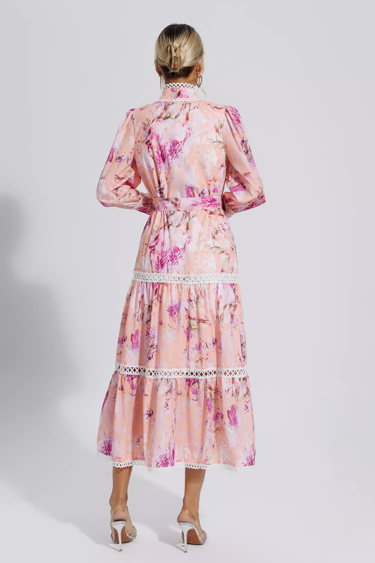 Ariya Pink Floral Printed Commuter Maxi Dress-CATCHALL