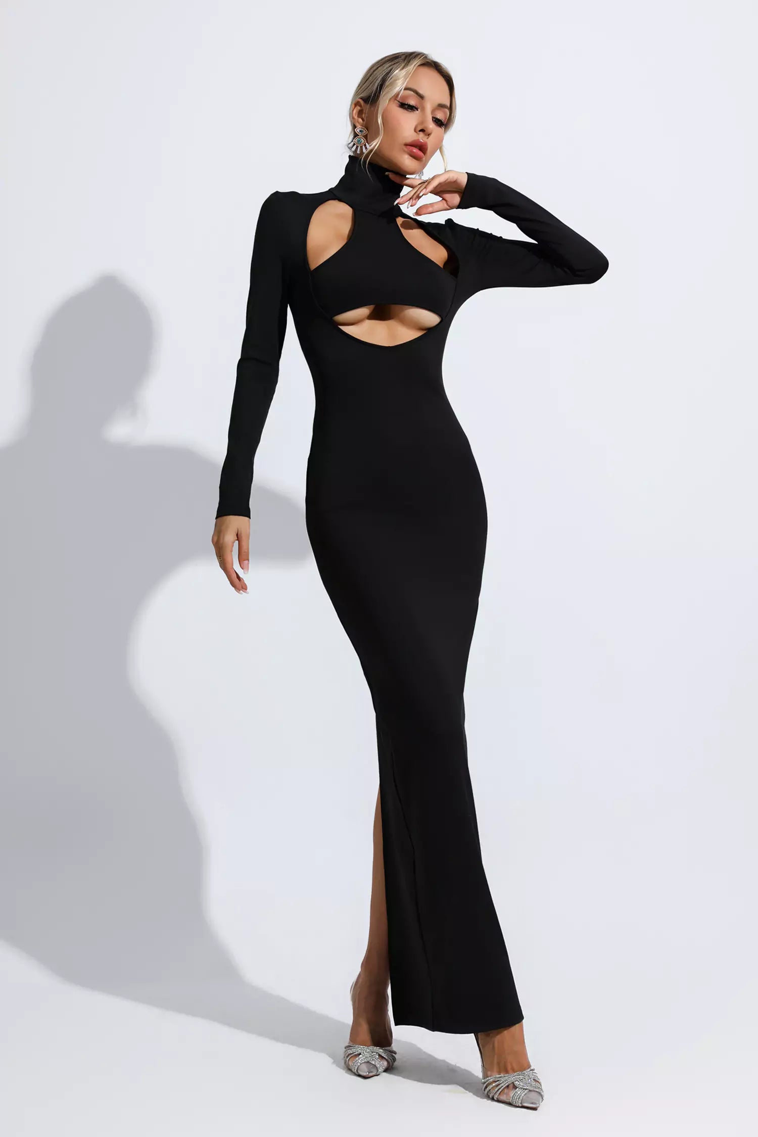 Armani Black Cutout Maxi Dress